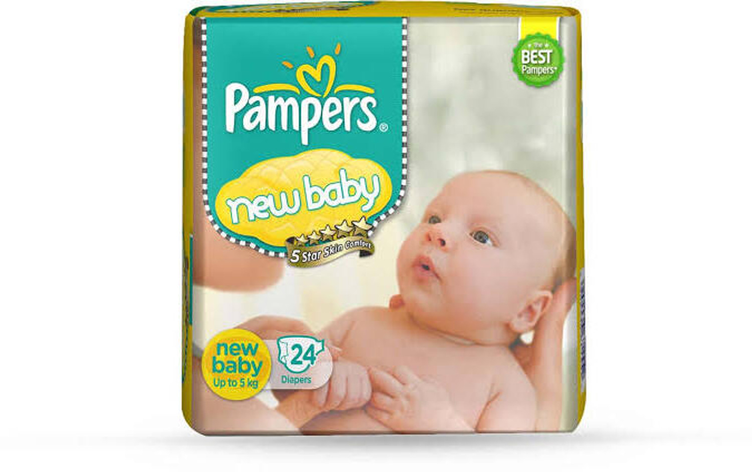 Image of Pampers ACTIVE BABY TAPED DIAPER NB NEW BORN 24 PACK OF 1 Tape Diapers - New Born