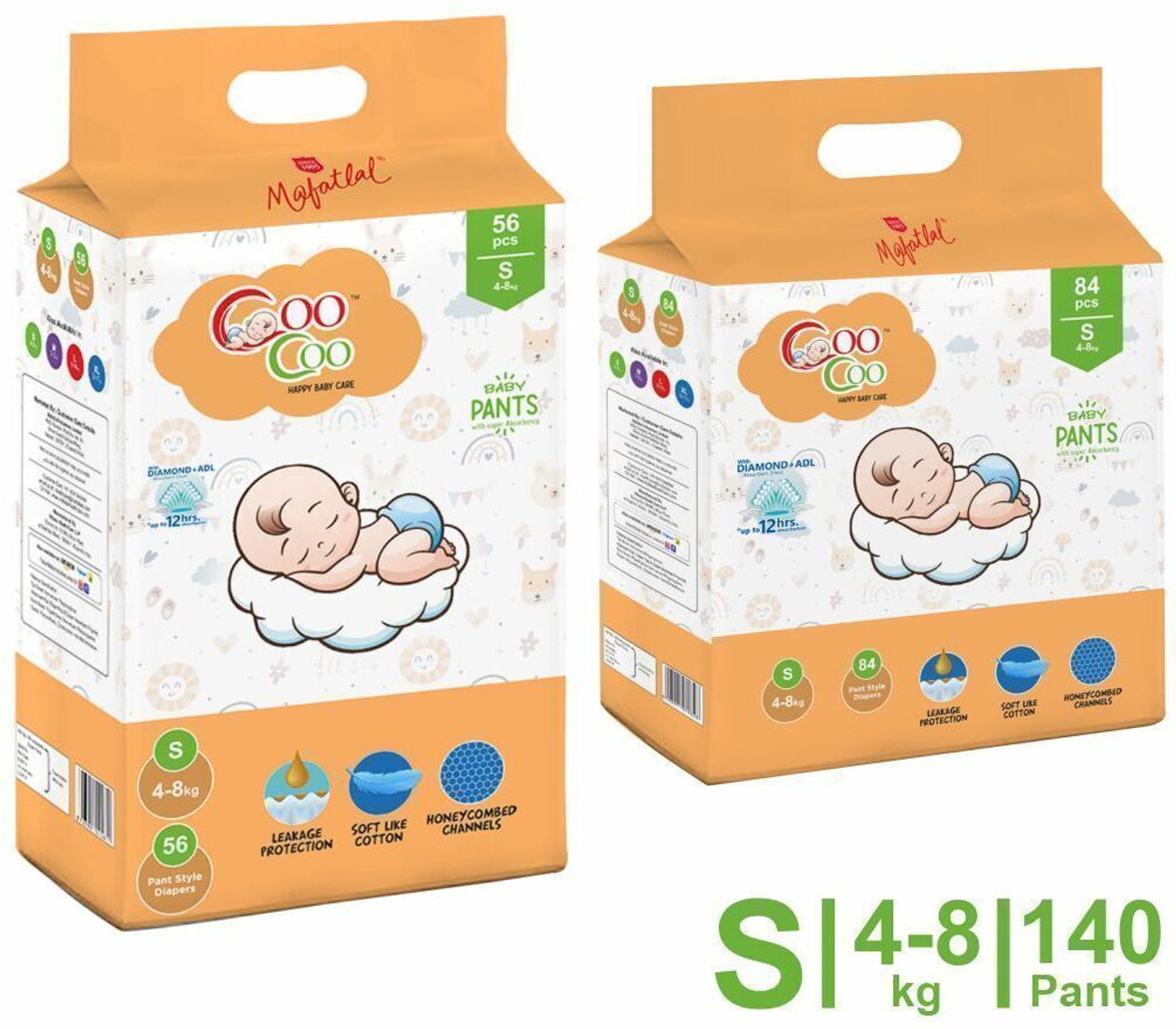 Image of Coo Coo Baby Pants Style Diaper Size Small Pant Diapers - S