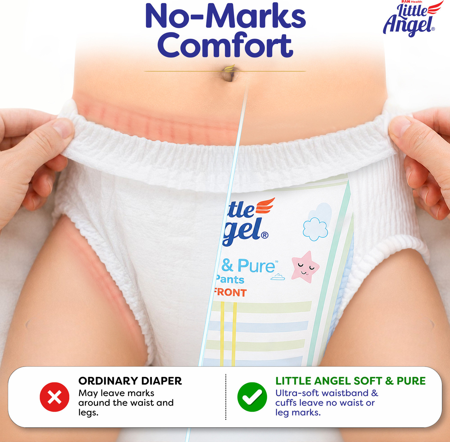 Image of Little Angel Soft & Pure Calendula Infused Pant Diapers - New Born