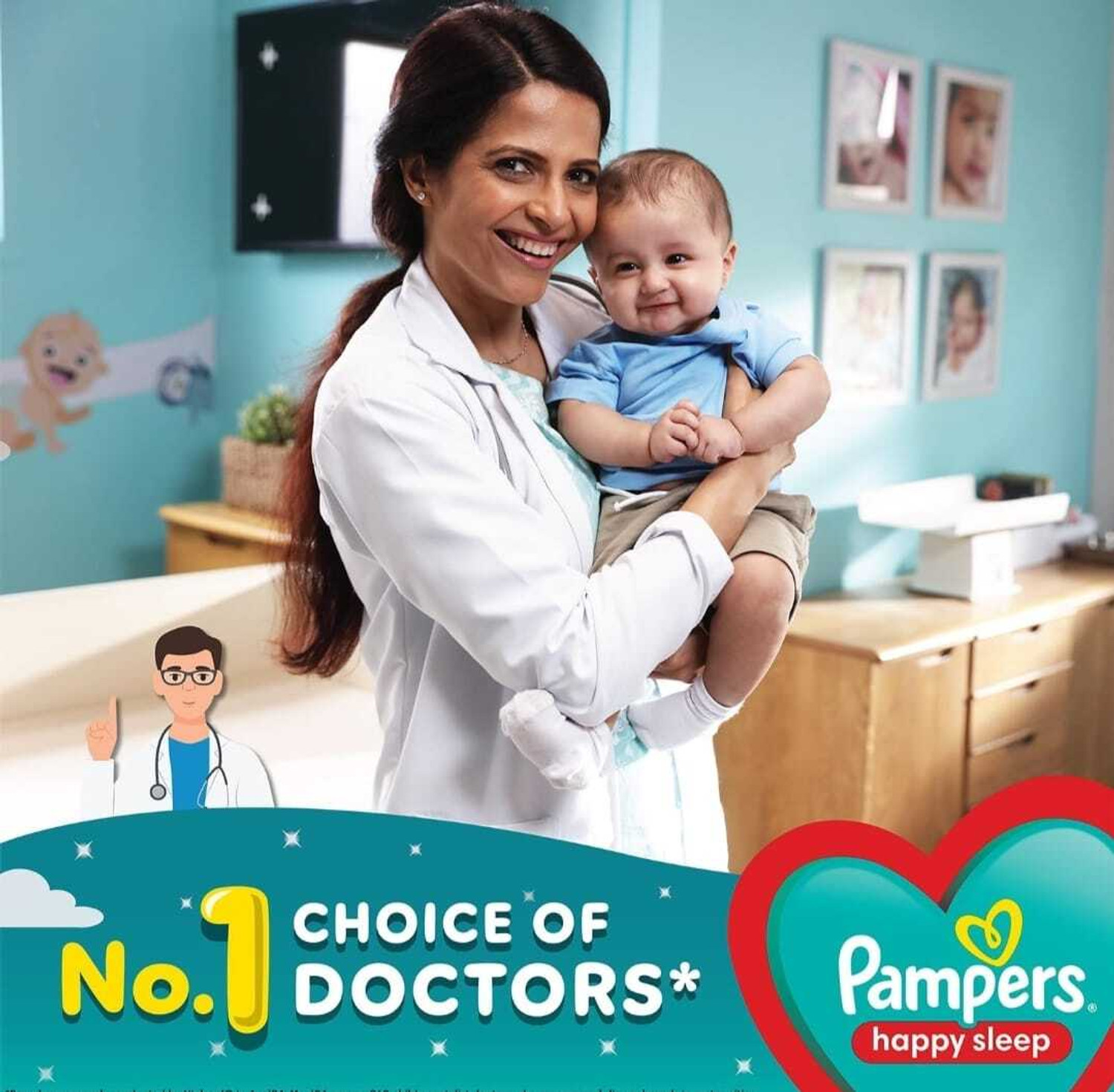 Image of Pampers Happy Skin Pants with extra ANTI RASH LOTION with ALOE SMALL 60 Pant Diapers - S