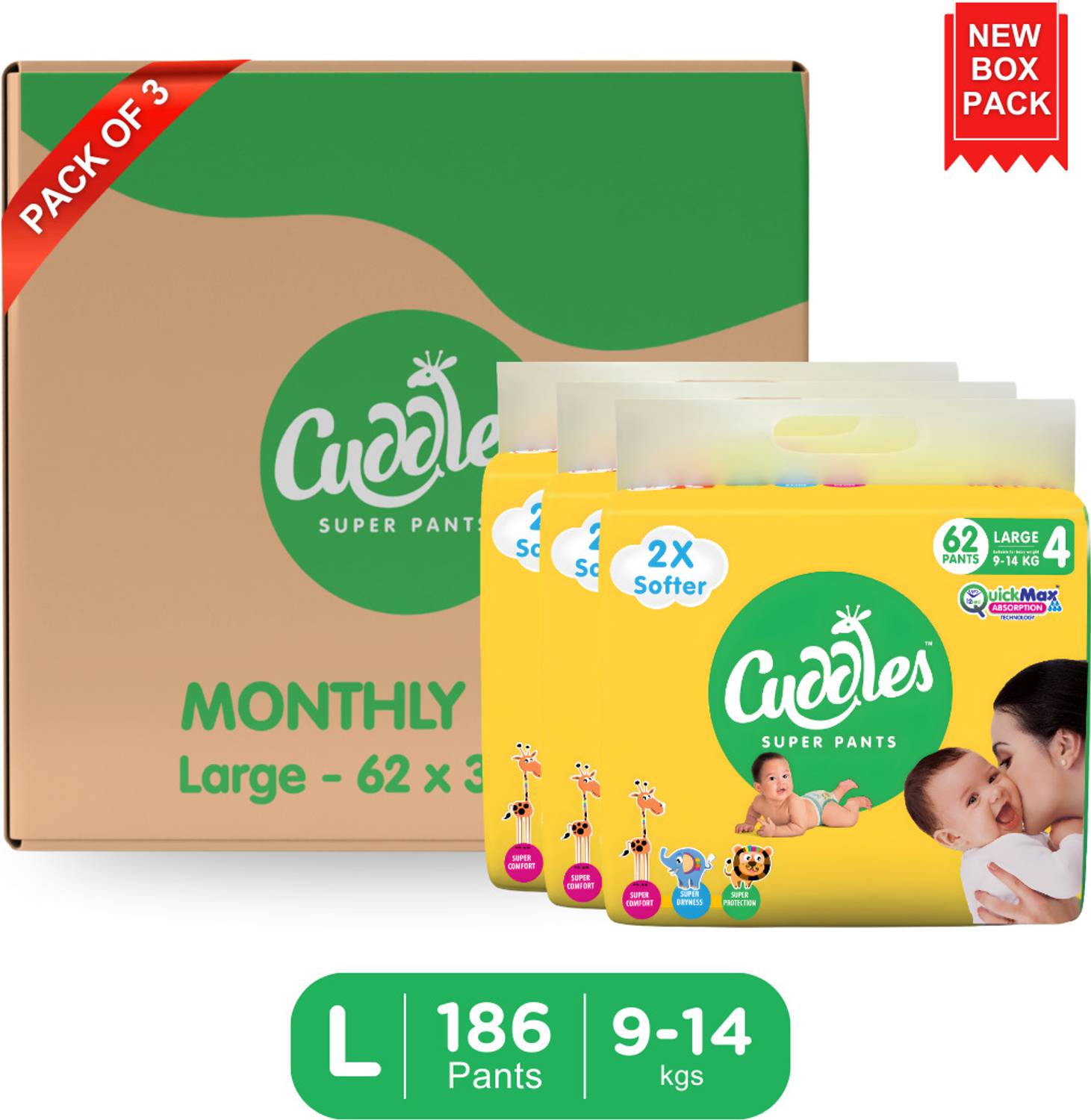 Cuddles - Super Pants Baby Diaper 2X Softer Super Dry Comfort Qui