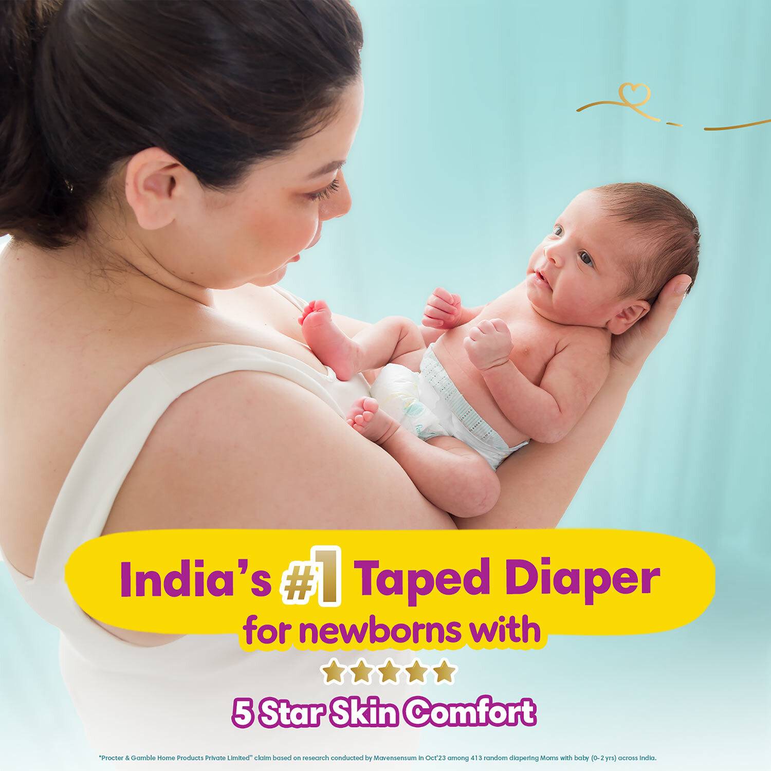 Pampers Active Baby Tape Diapers - New Born 24 Pieces - Image 5