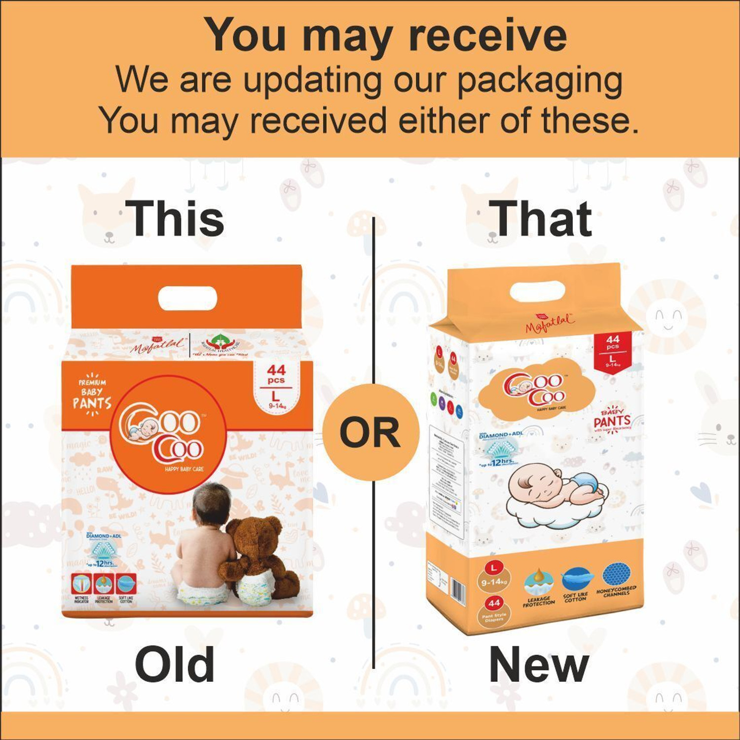 Image of Coo Coo Extra Dry Baby Pullup Diaper Pant Size L-Large-L (176) Count upto 9-14 kg Pant Diapers - L