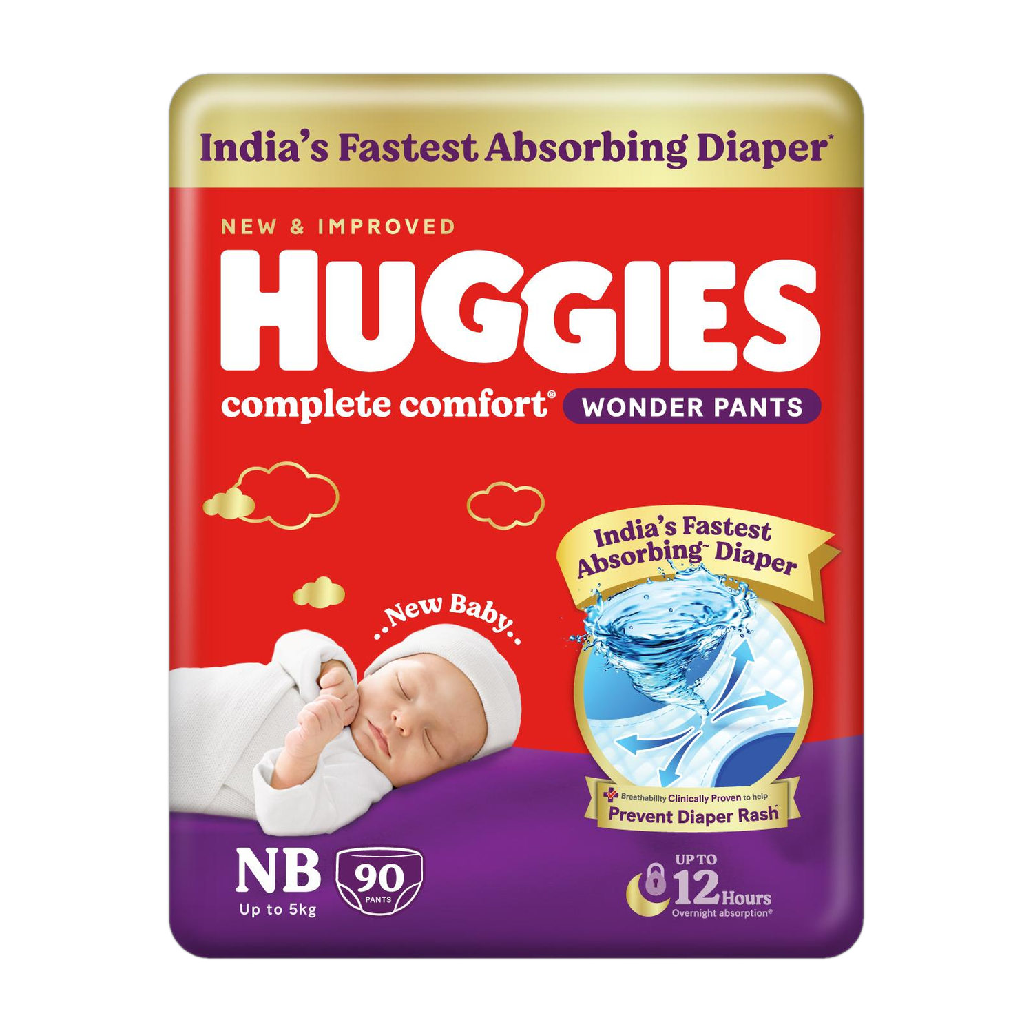 Huggies Complete Comfort Wonder Pant Diapers - New Born