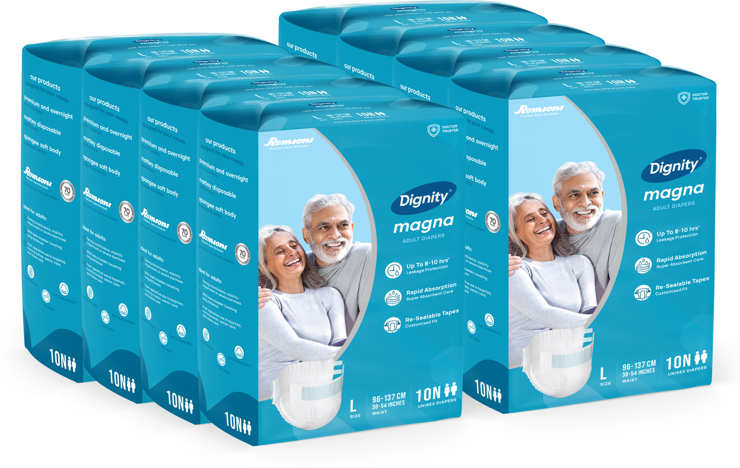 Image of DIGNITY Magna Tape Style Adult Diapers - L