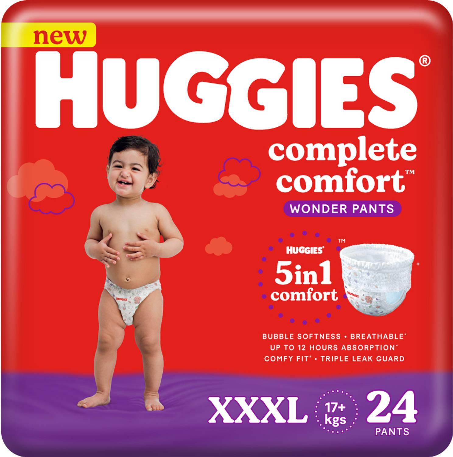 Huggies Complete Comfort Wonder Pants, with 5in1 Comfort - XXXL (