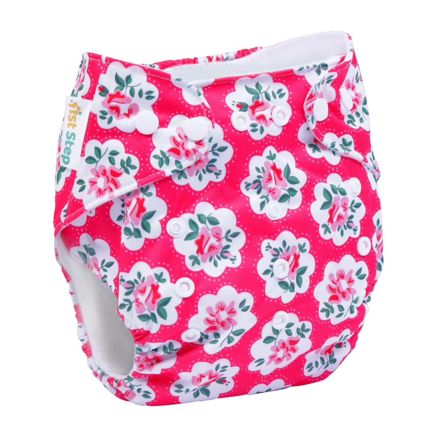 1st Step Size Adjustable Reusable Diaper With Diaper Liner - Flower