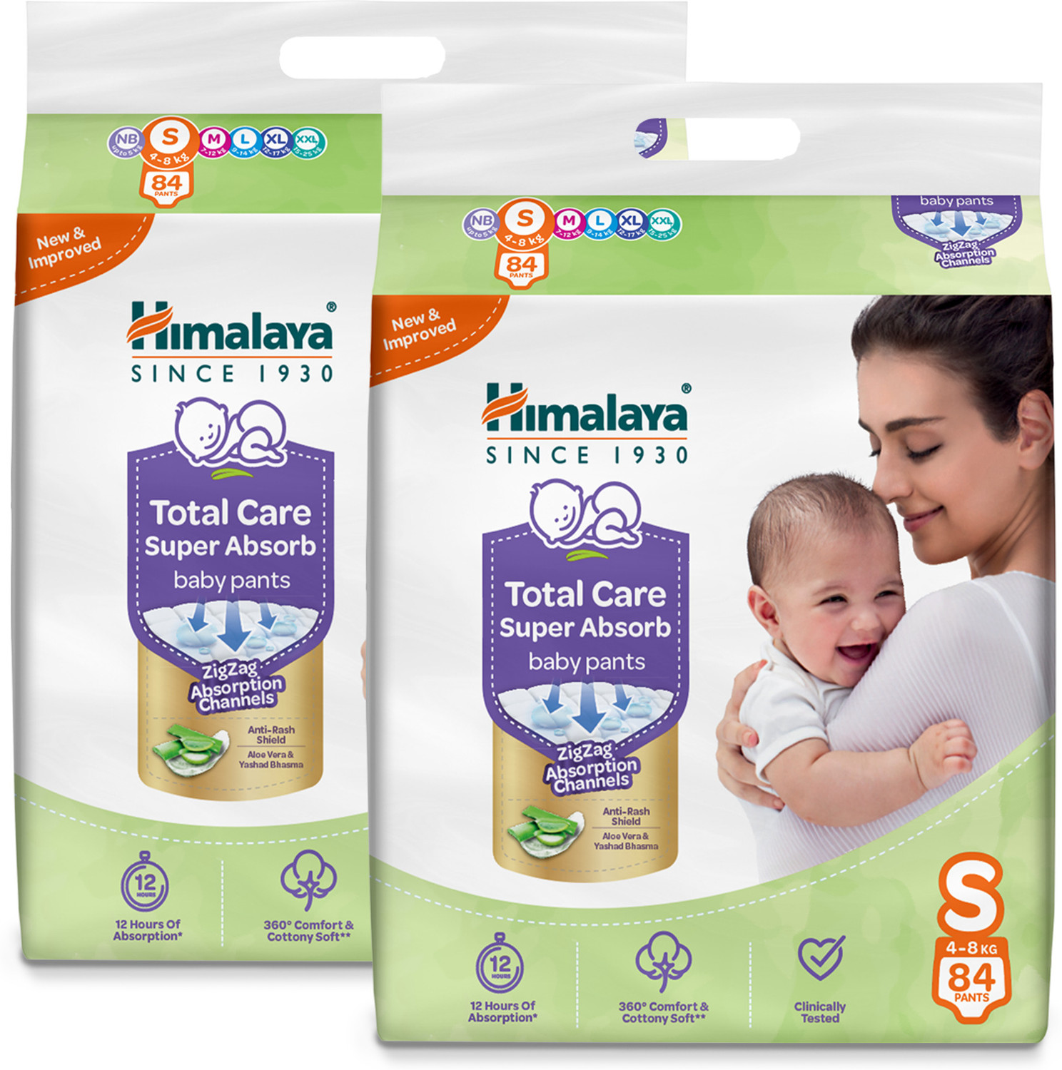 Image of HIMALAYA Total Care Super Absorb Baby Pants Diaper Pant Diapers - S (168 Pieces)