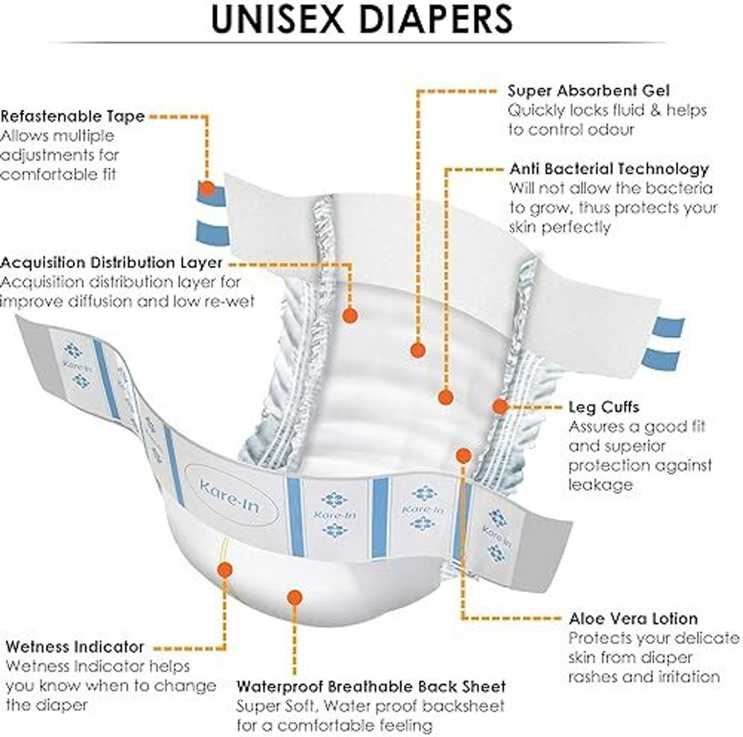 Image of KareIn Overnight Adult Diapers - L