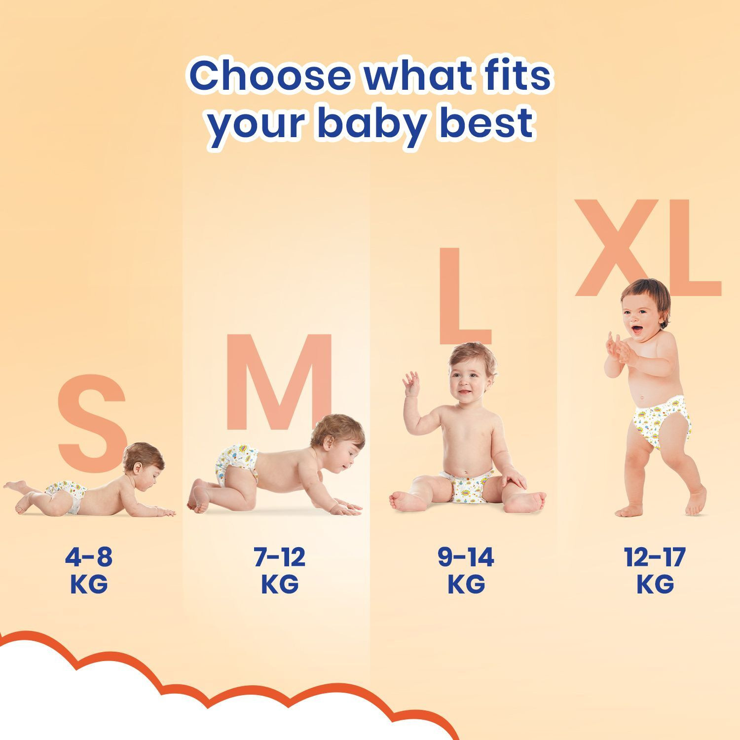 Image of Super Cute's Premium Baby Diapers, Soft and Rash Free Diapers, Overnight Leakage Protection - M