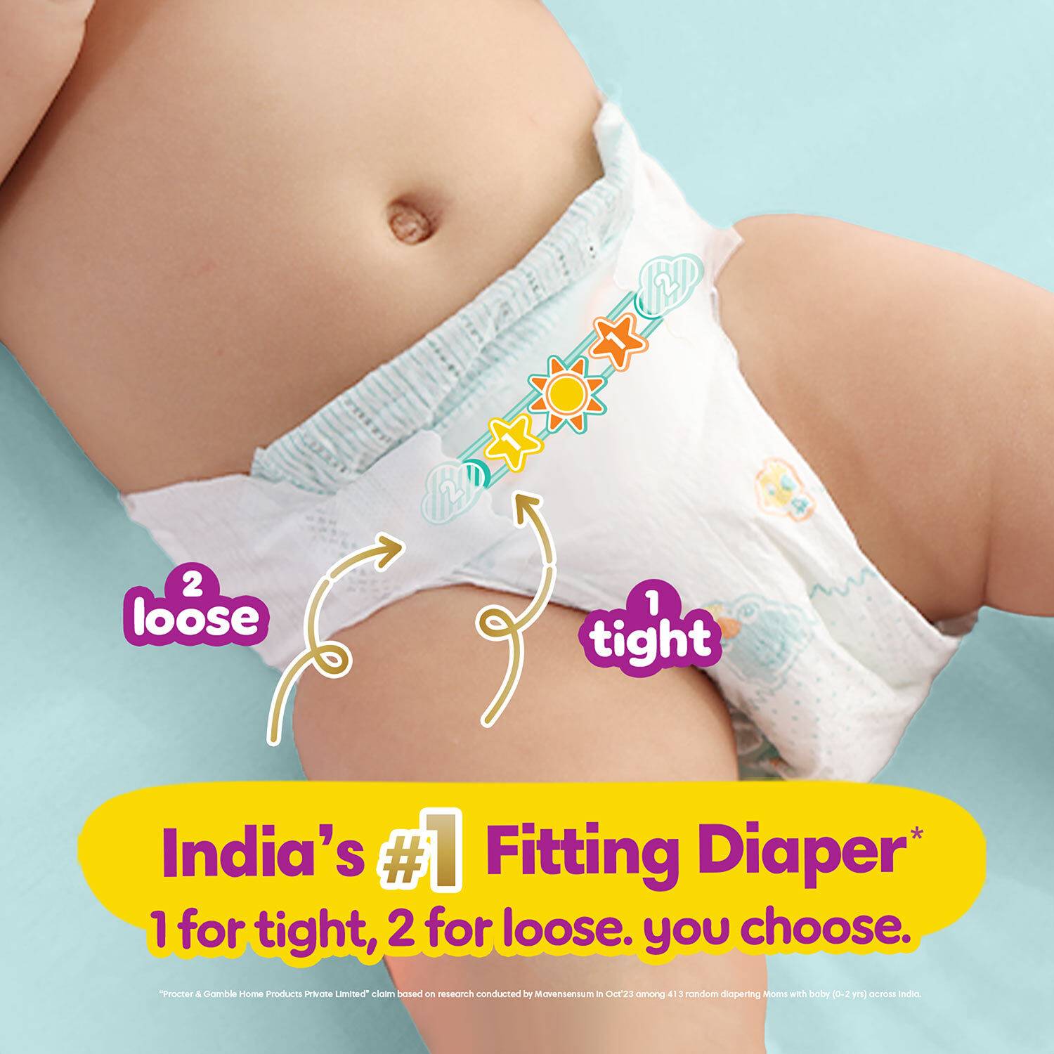 Pampers Active Baby Tape Diapers - New Born 24 Pieces - Image 4