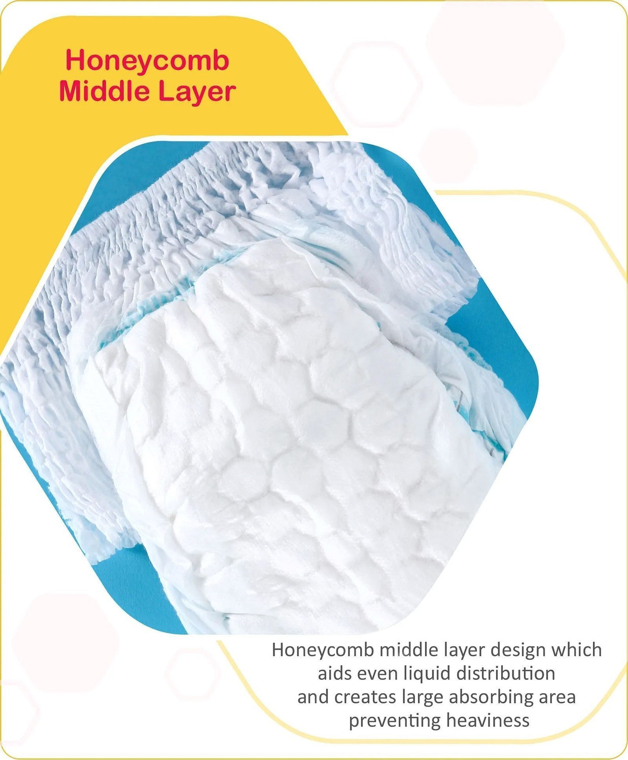 Image of babyhug Advanced Pant Style Baby Diapers Medium (M) - 228 Pants | 7-12 kg Pant Diapers - M