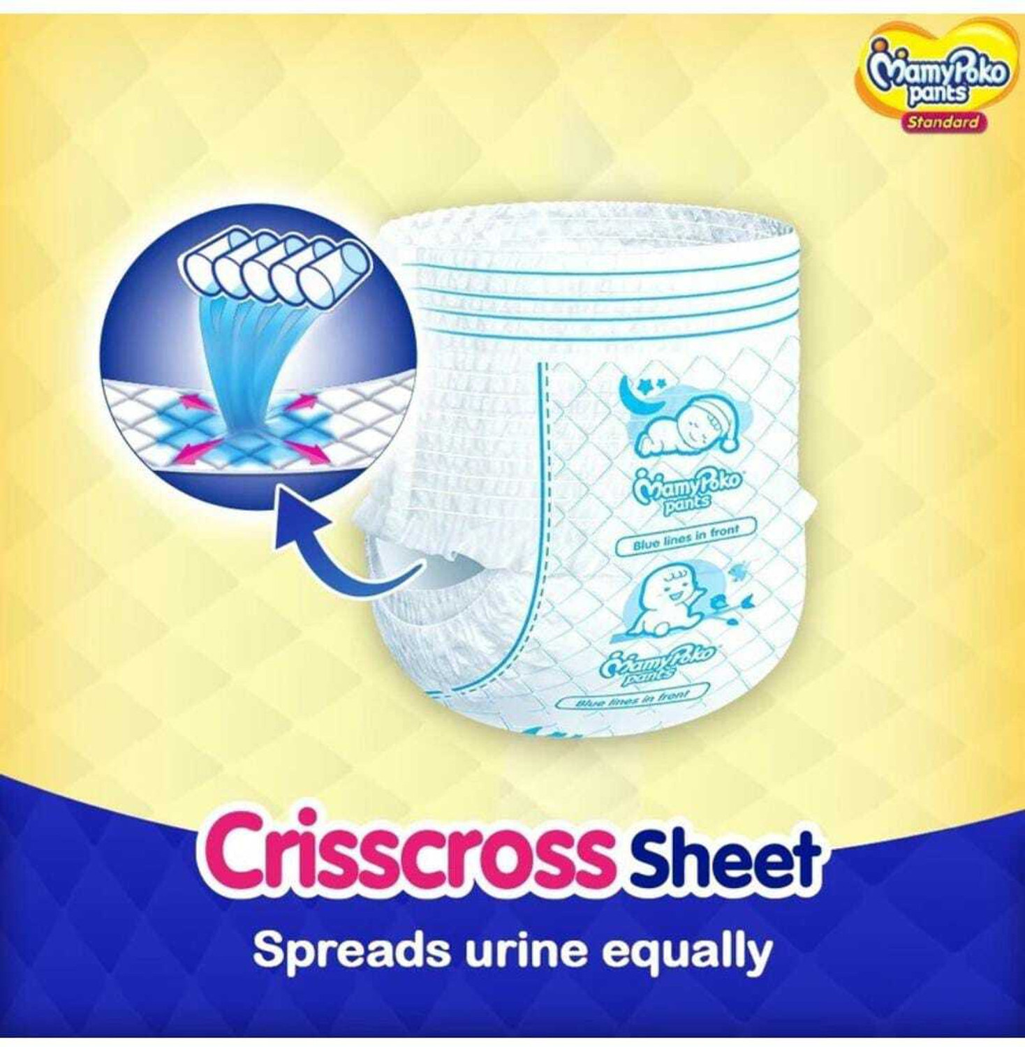 Image of MamyPoko All Night Absorb Baby Diaper Pants Small Size Pant Diapers - S