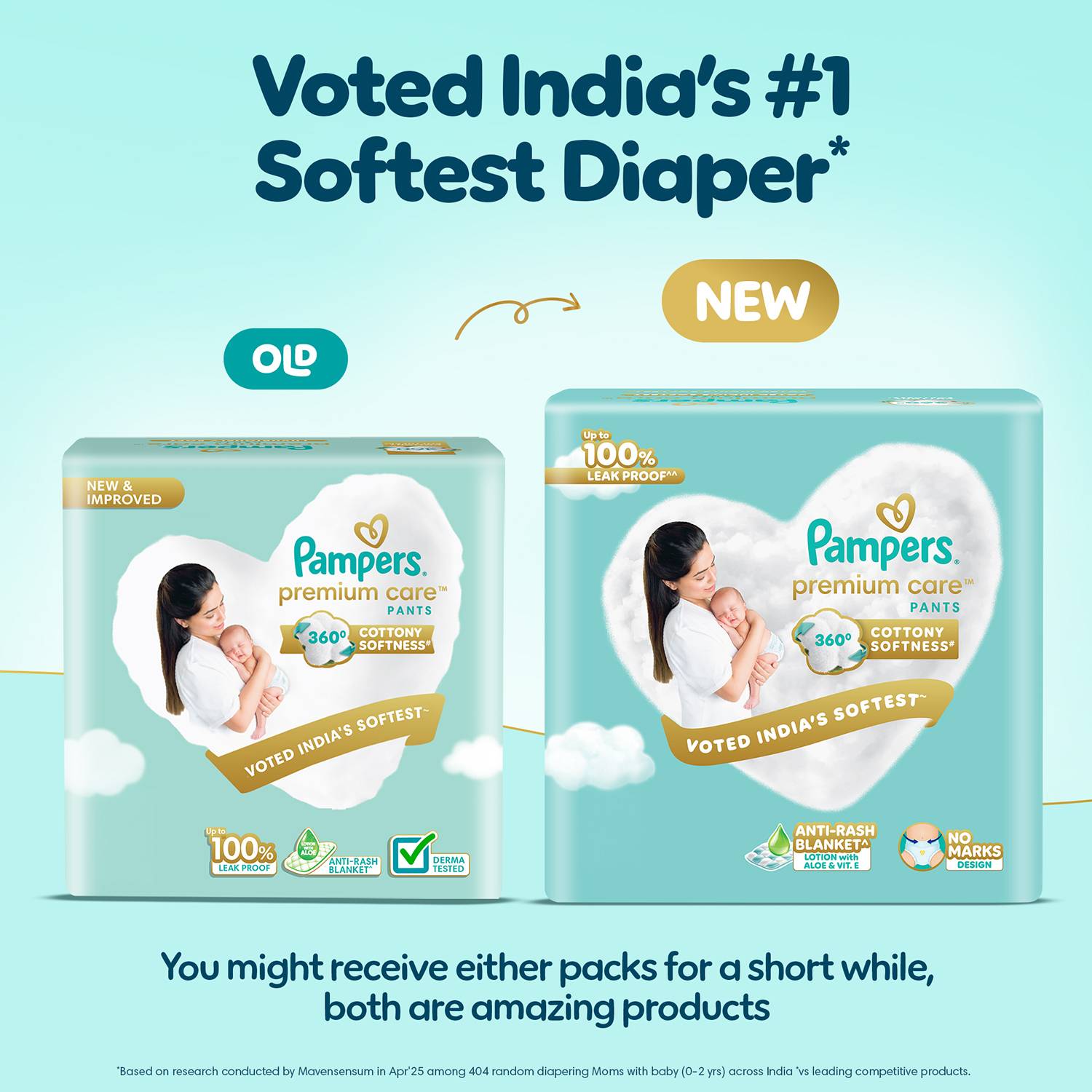 Pampers Premium Care Pant Diapers - New Born 30 Pieces - Image 2