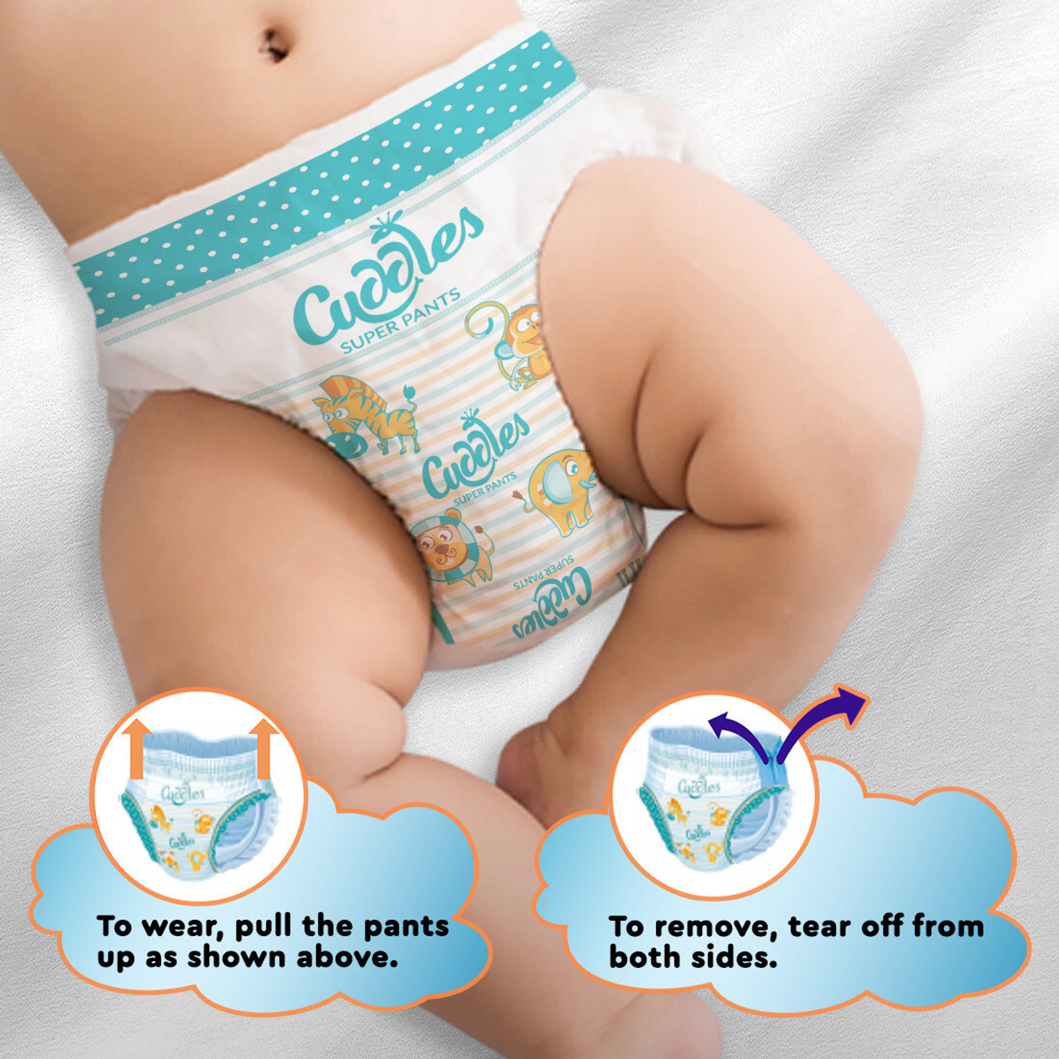Image of Cuddles - Super Pants Baby Diaper 2X Softer Super Dry Comfort Quick Max Absorption Upto 12 Hrs - XL