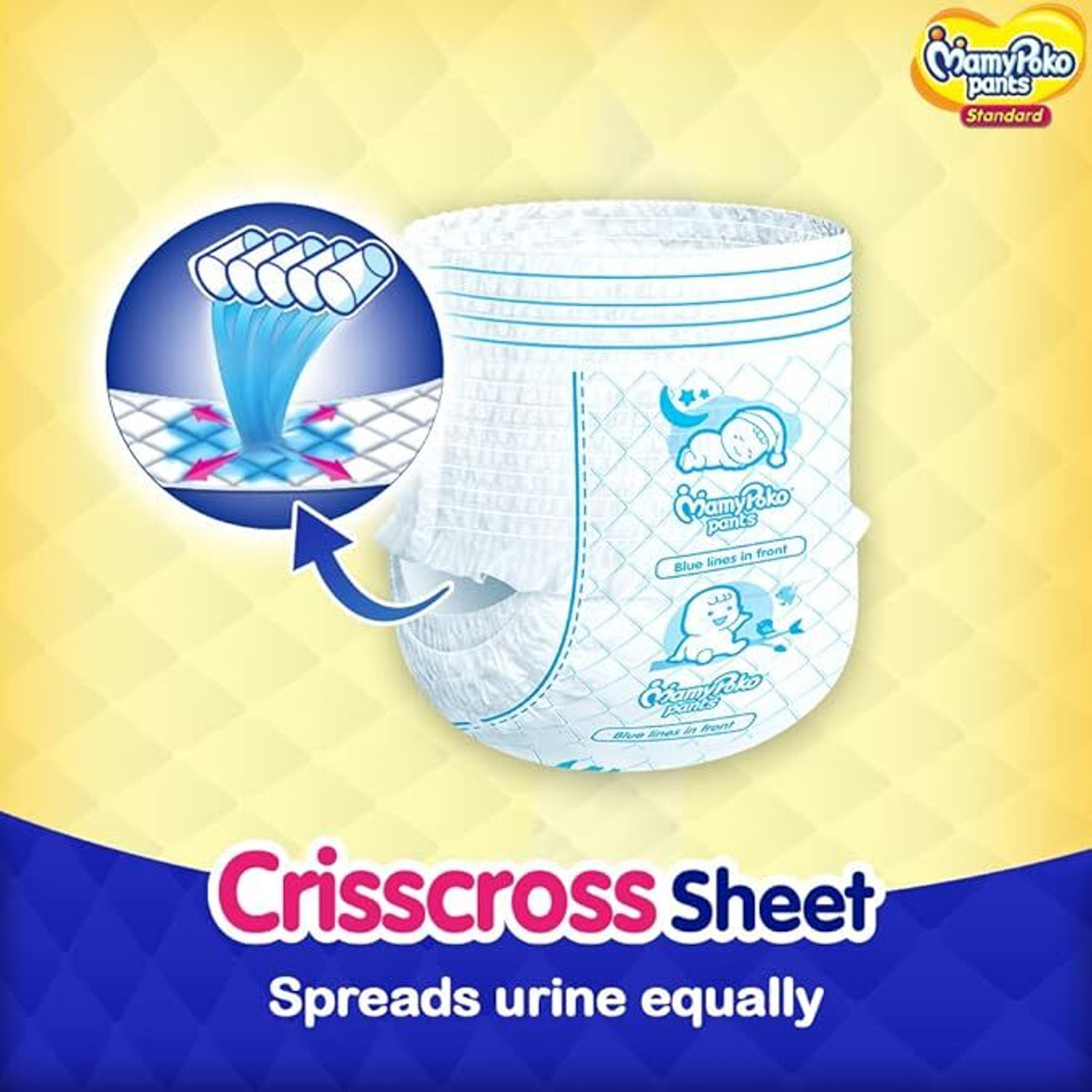 Image of MamyPoko Pants Standard Diapers, M 4 Pant Diapers - M