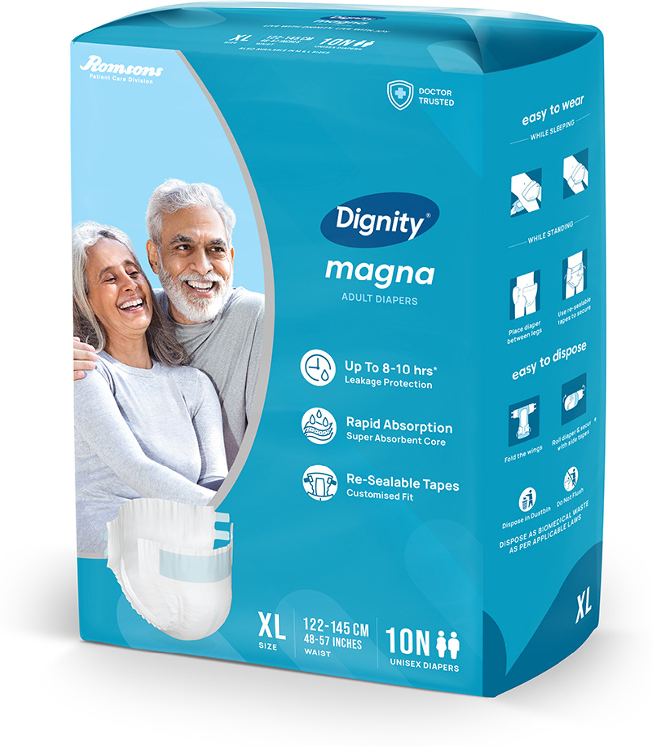Image of DIGNITY Magna Tape Style Adult Diapers - XL