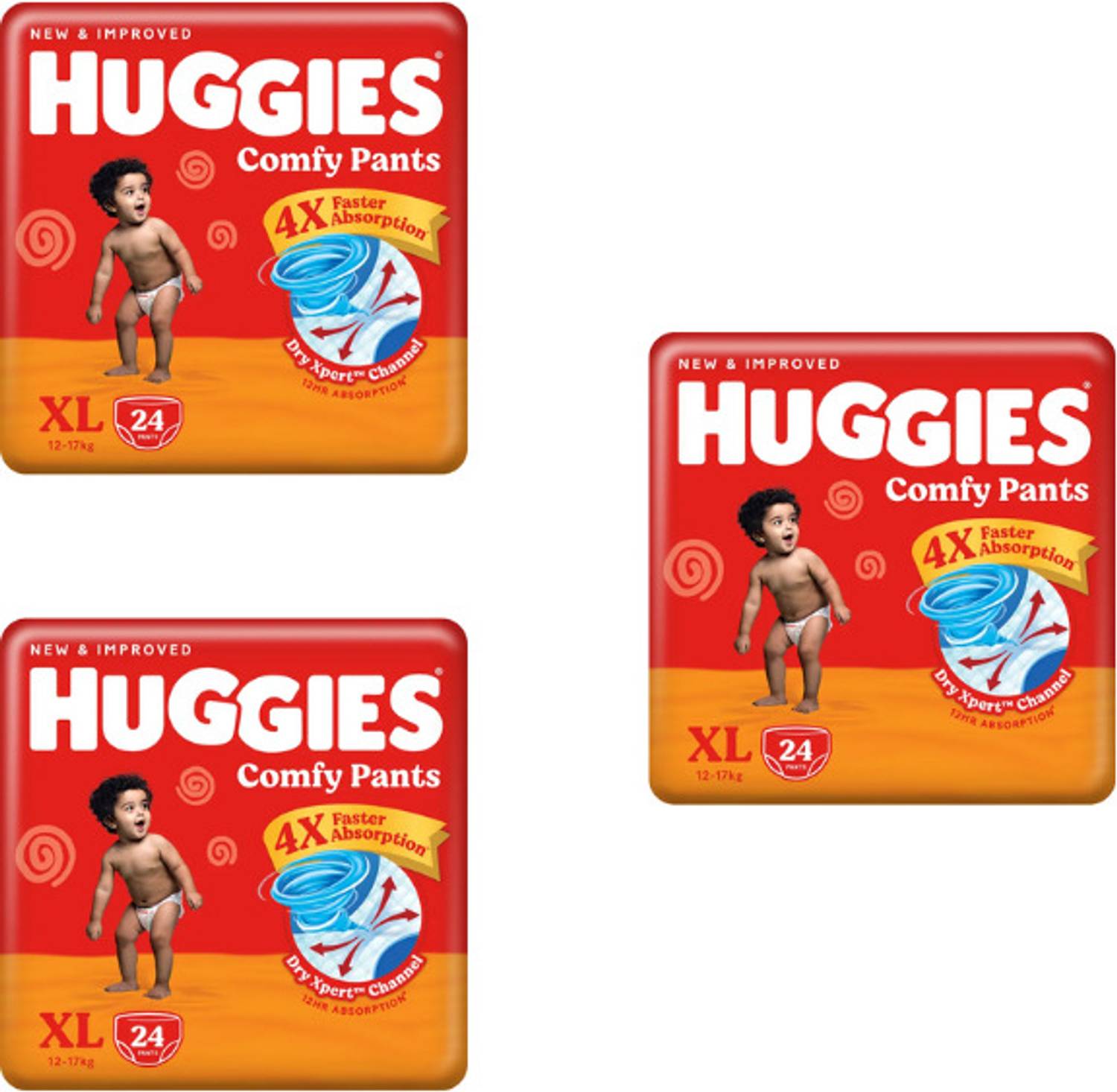 Huggies Comfy Baby Diaper Pants,Faster Absorption Extra Large Siz
