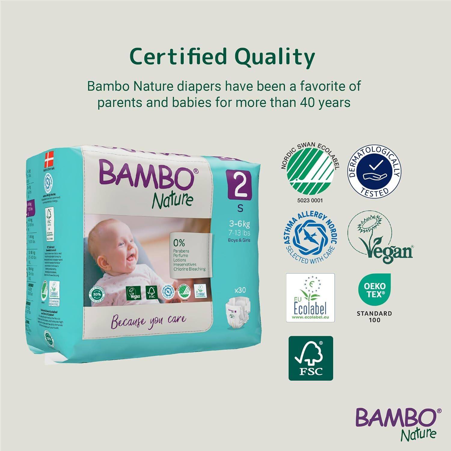 Bambo Nature Eco-friendly Tape Diapers with Wetness Indicator - S... more