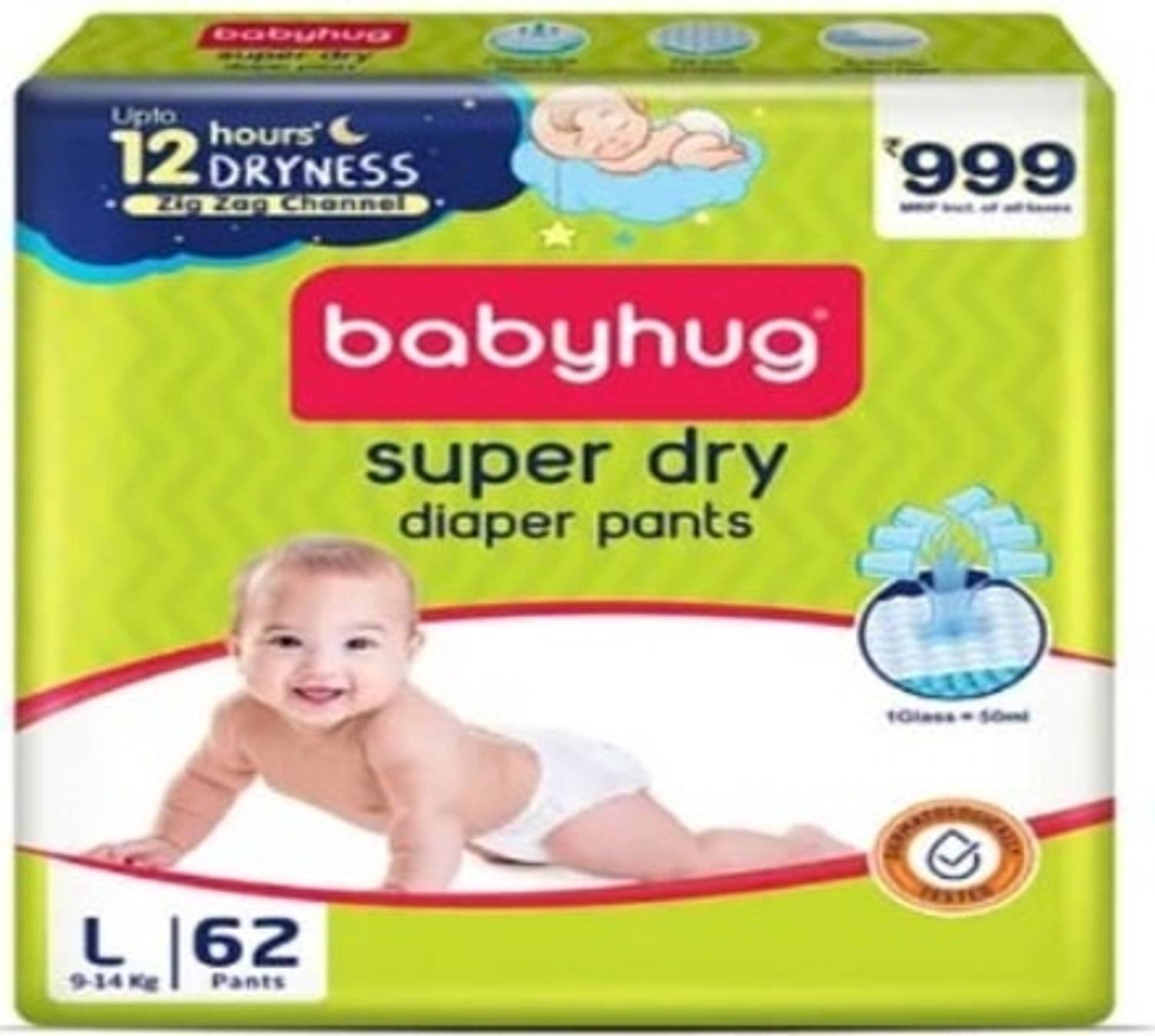 babyhug Super Dry Pant Style Diaper Pant Diapers - L