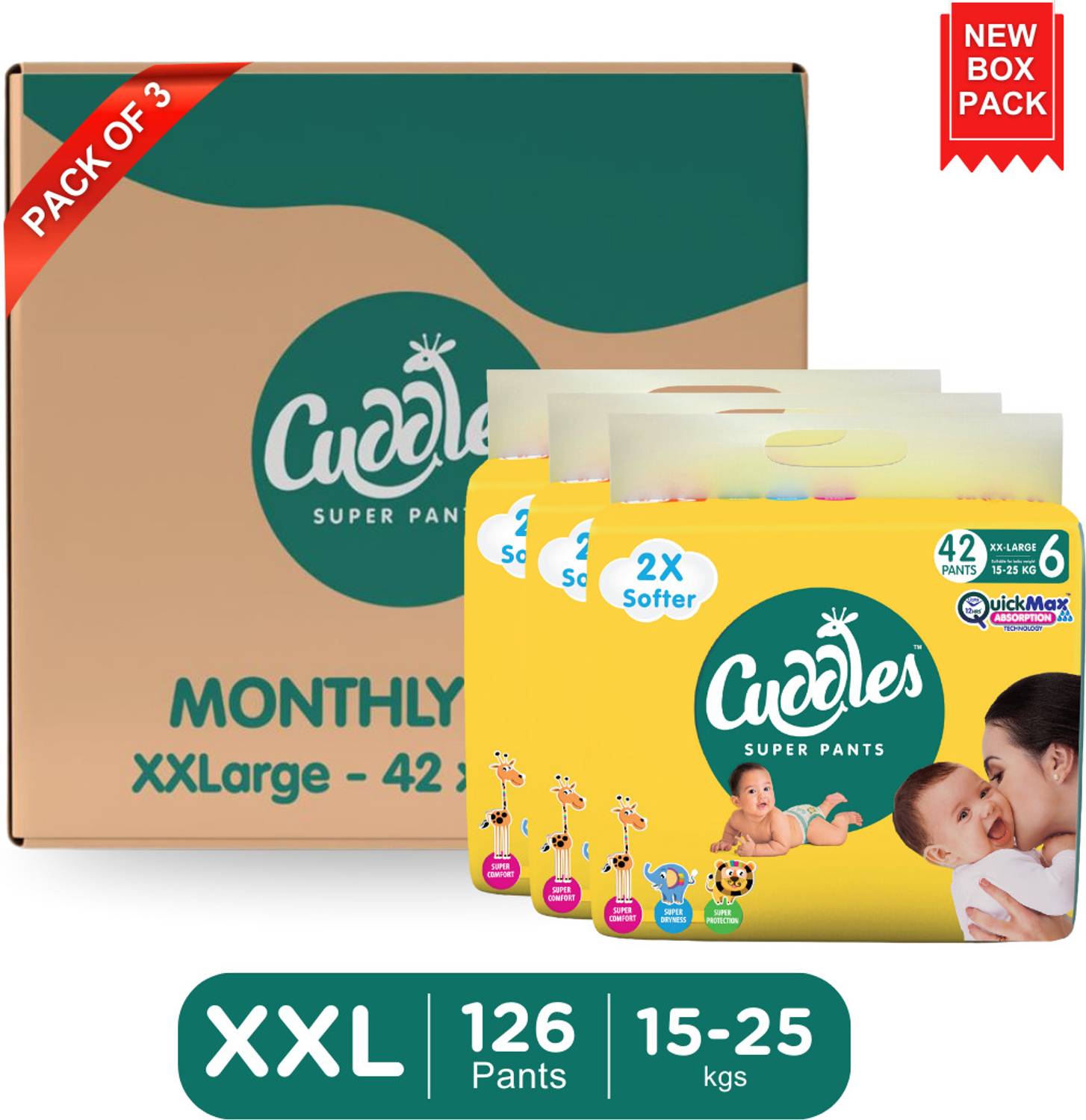 Cuddles - Super Pants Baby Diaper 2X Softer Super Dry Comfort Qui