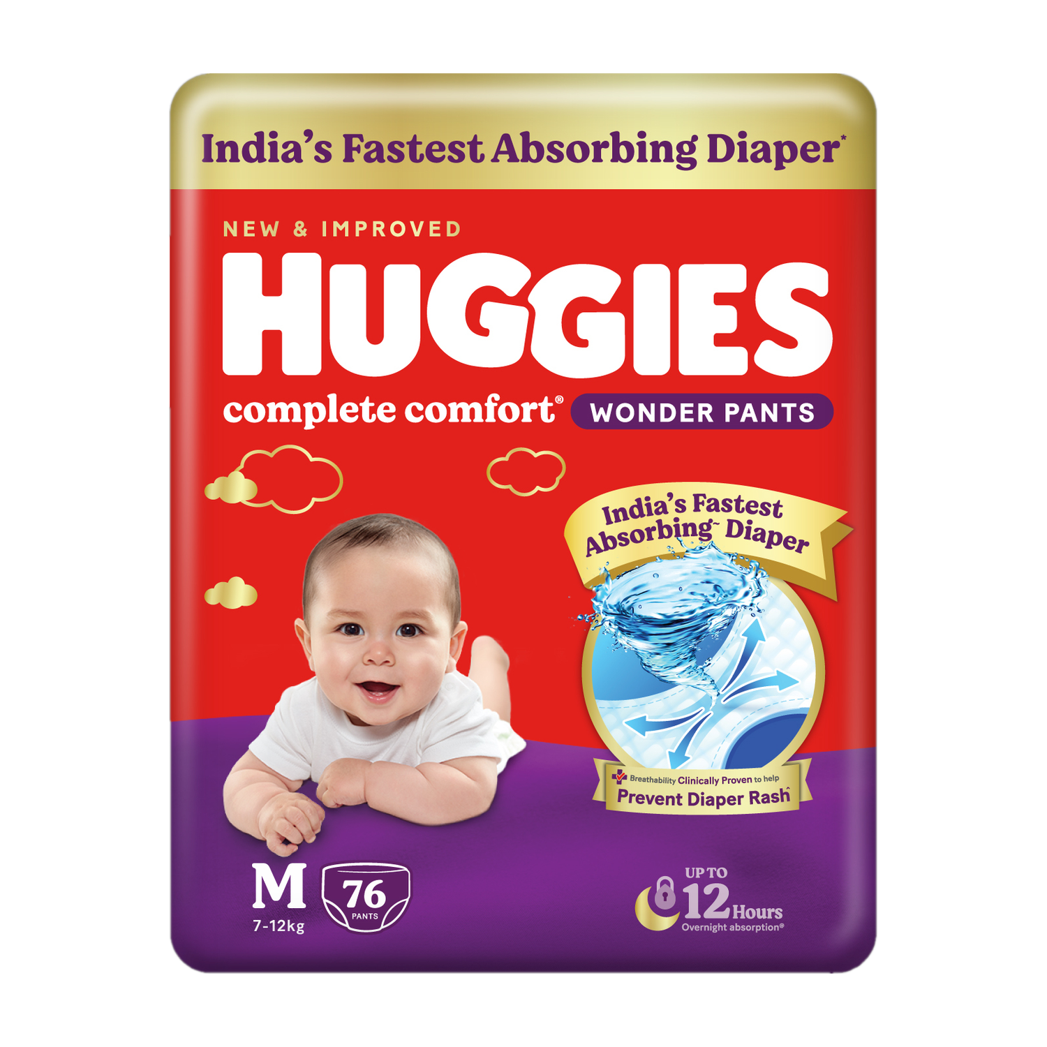Huggies Complete Comfort Wonder Pant Diapers - M