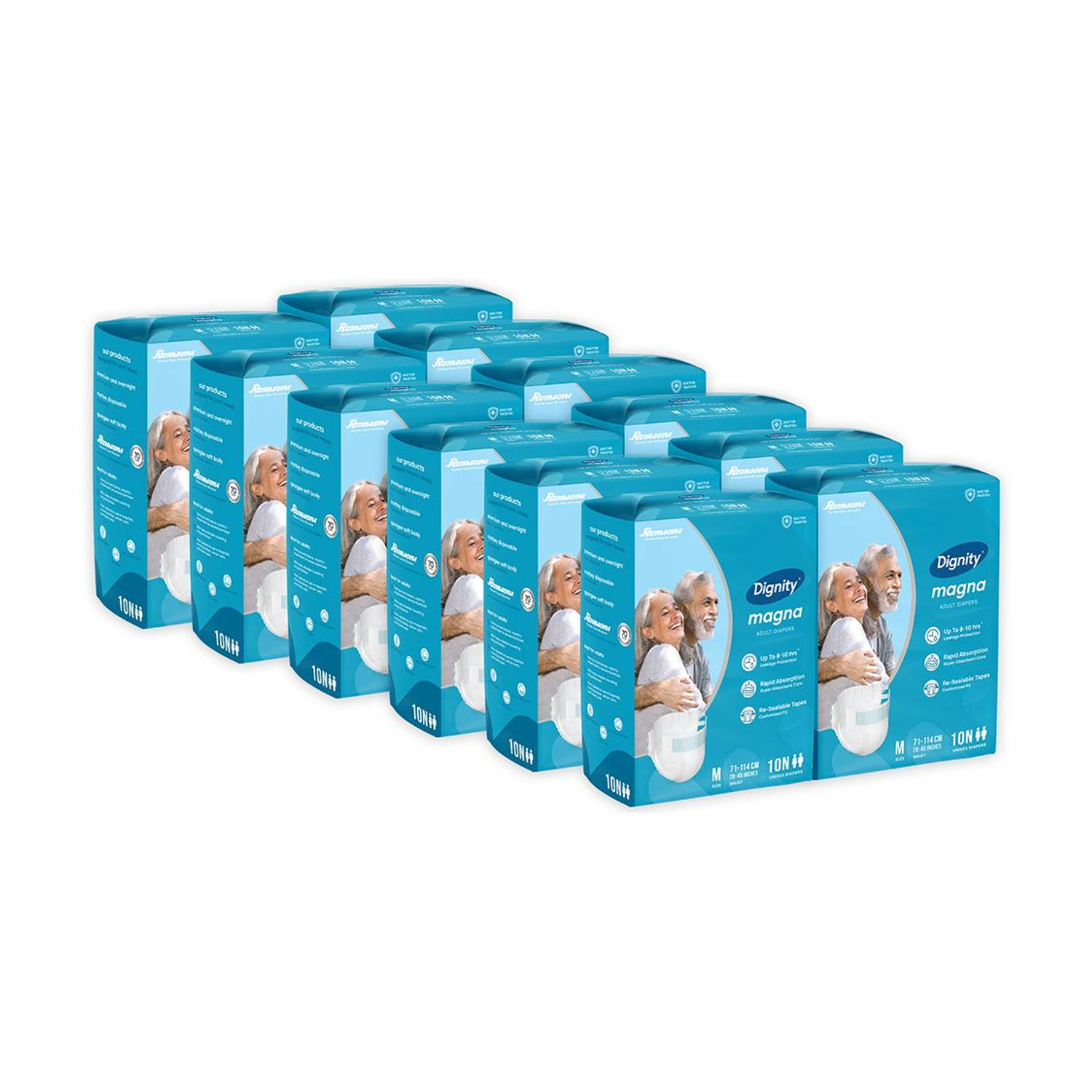 Image of DIGNITY Magna Tape Style Adult Diapers - M