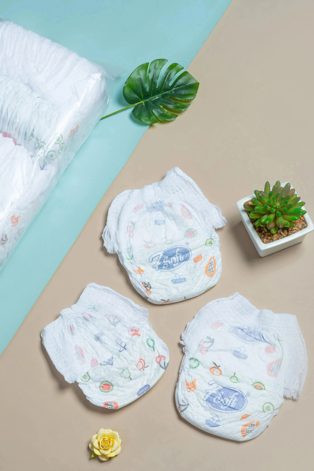 Image of 7 Soft Baby Diaper Pants-Ultra Soft, Leak-Proof, Up to 12 Hours Protection Pant Diapers - M