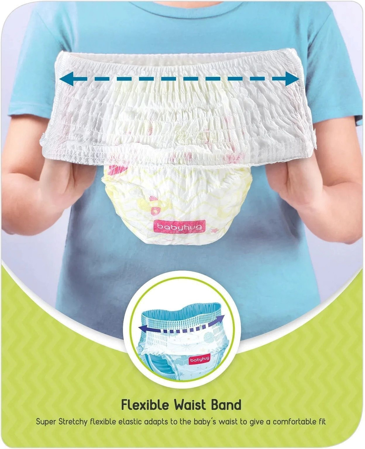 Image of babyhug Advanced Pant Style Baby Diapers Medium (M) - 228 Pants | 7-12 kg Pant Diapers - M