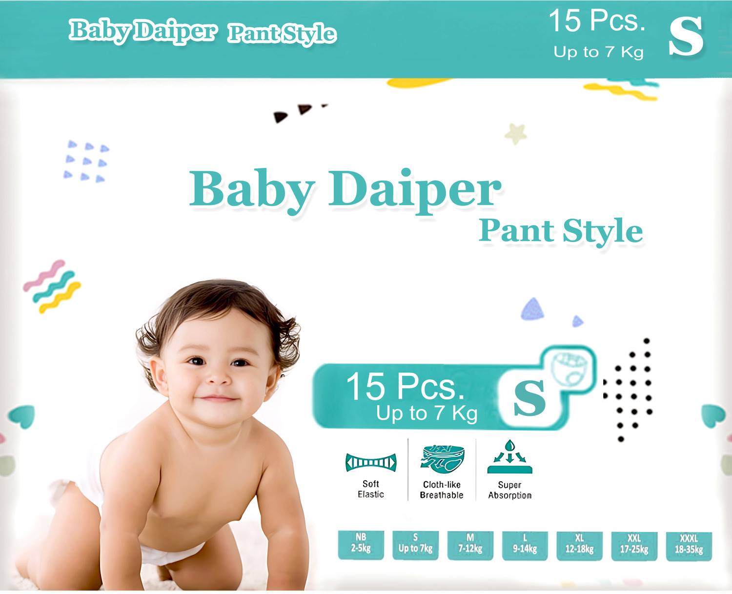 Image of TOOBIL Classic Soft & High Quality Baby Pants Pant Diapers - S