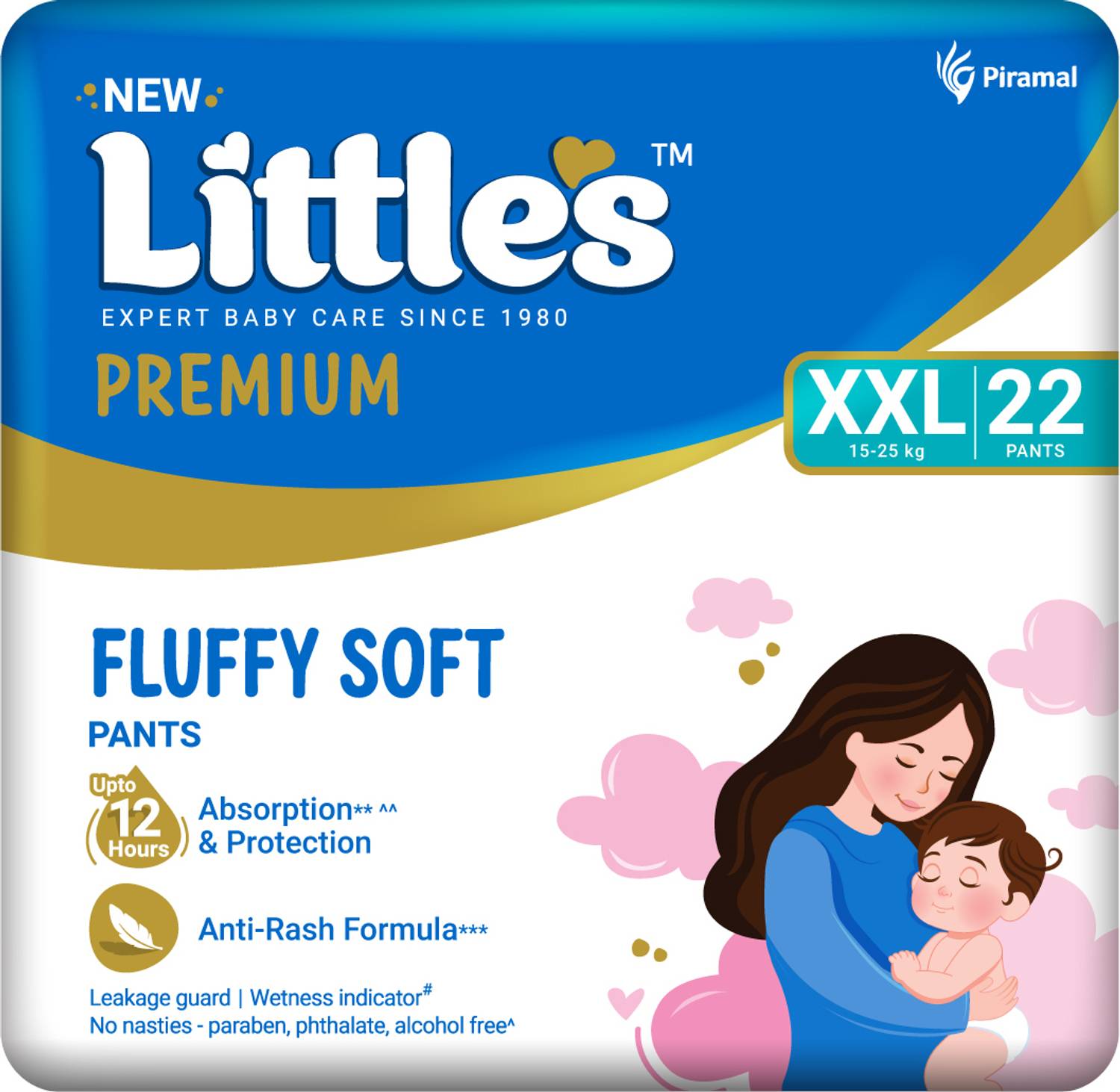 Little's Comfy Baby Pants Diapers with Wetness Indicator and 12 h