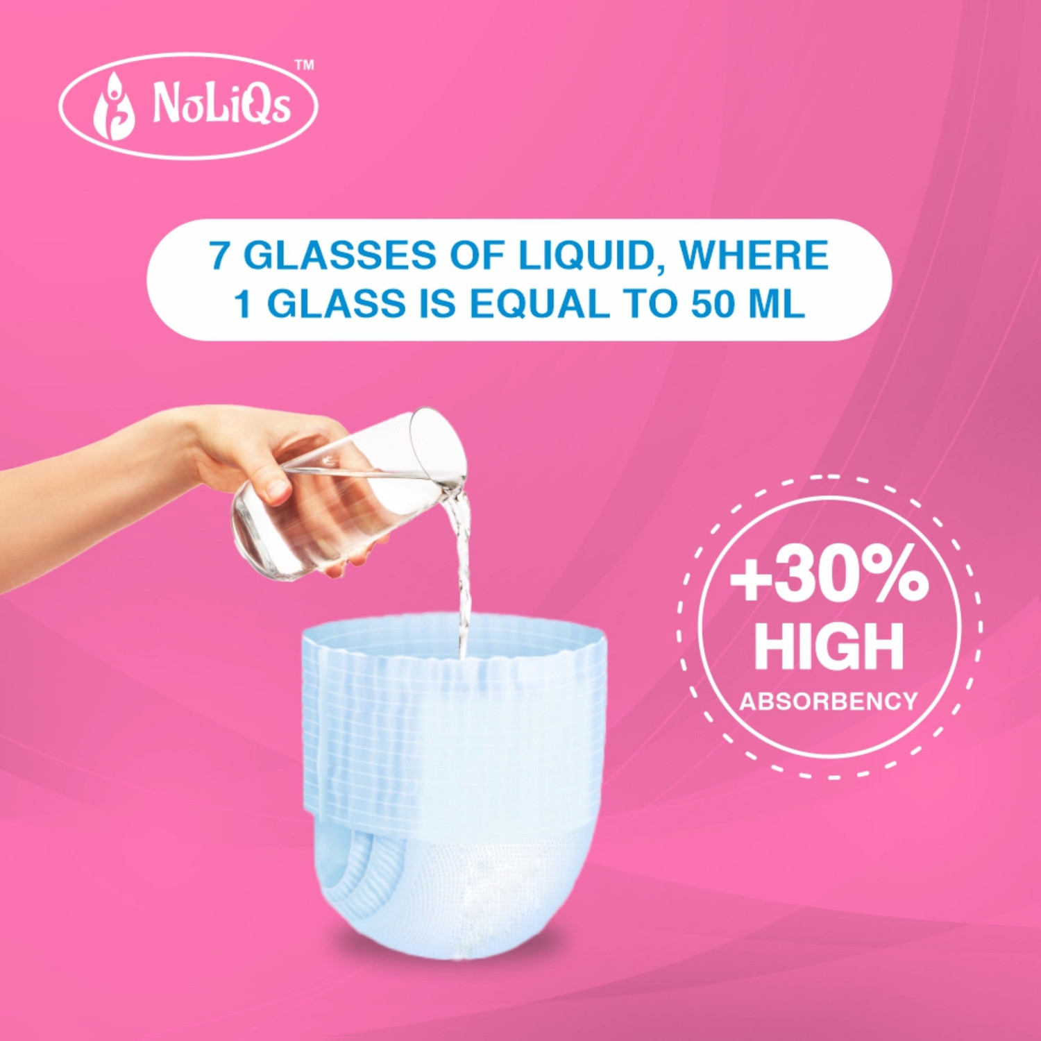 Image of noliqs Easy Dry Feel Baby Diaper Pants with 10 hrs absorption | Medium Pant Diapers - M