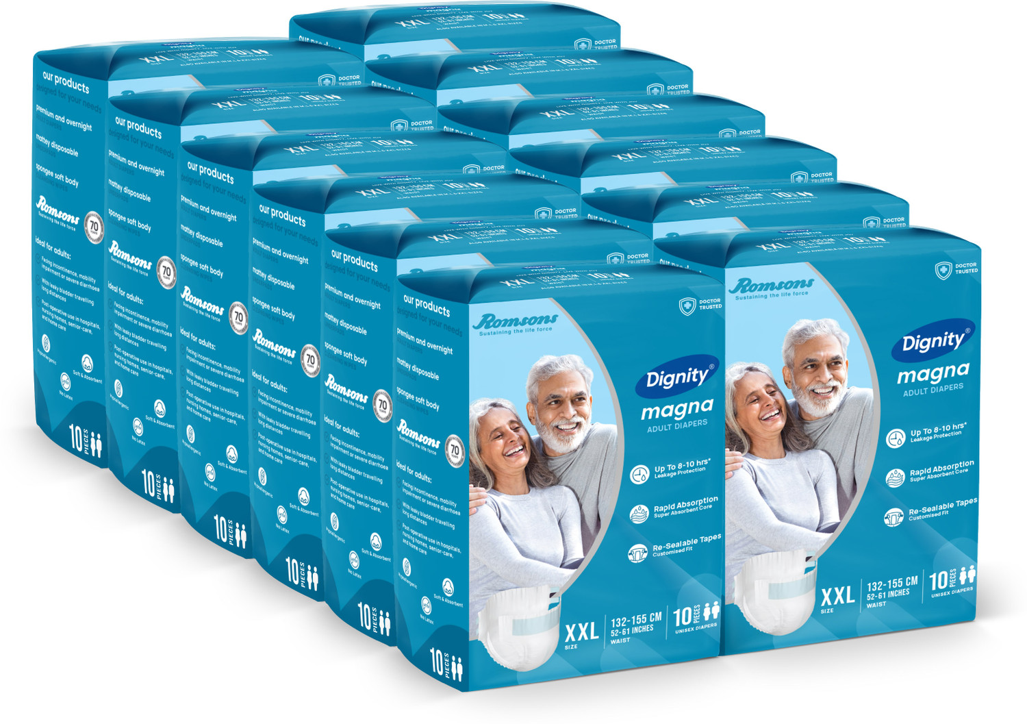 Image of DIGNITY Magna Tape Style Adult Diapers - XXL