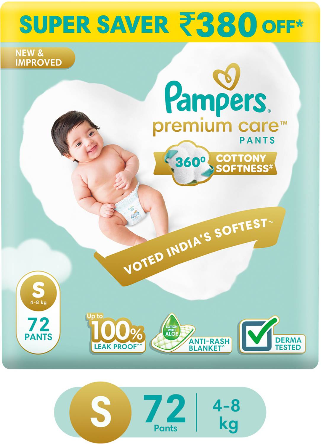 Pampers Premium Care Pant Diapers - 72 Pieces