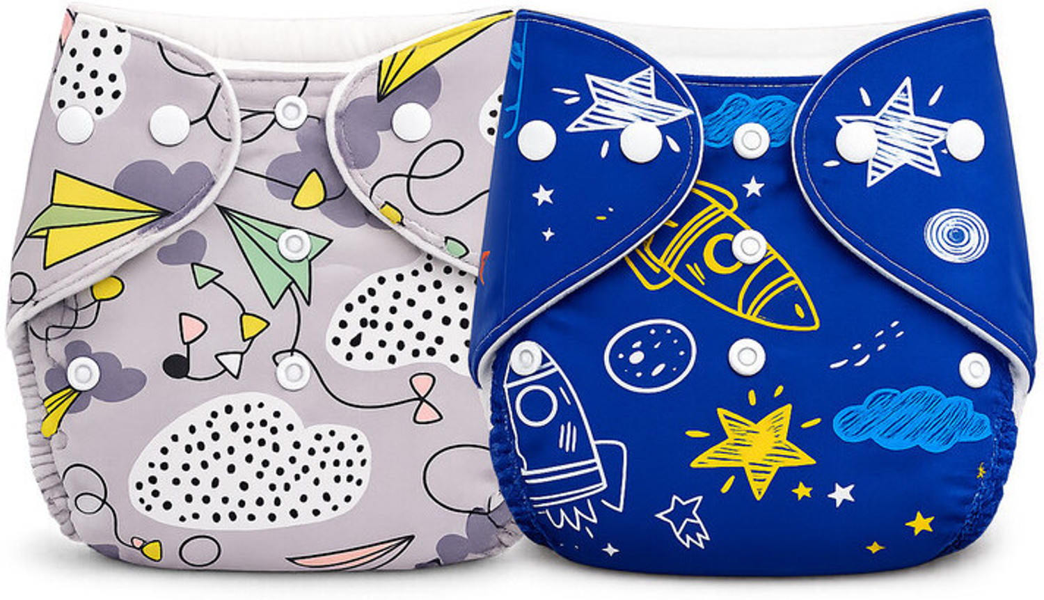 Image of MOMSARC Baby Cloth Diapers 2 Pack All Day Fresh