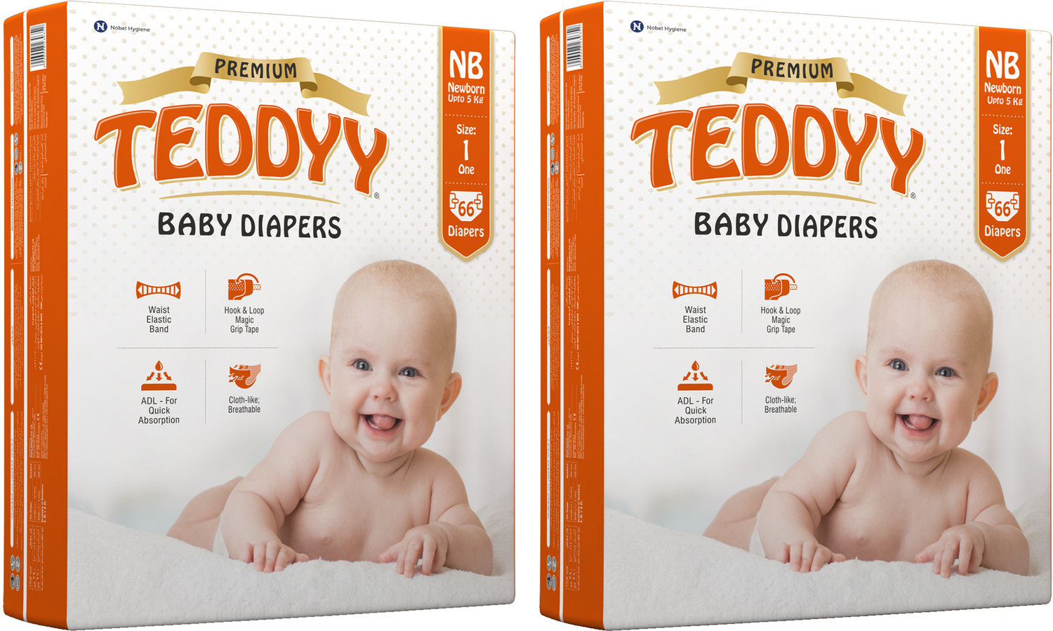 TEDDYY Baby Premium Tape Diapers Tape Diapers - New Born