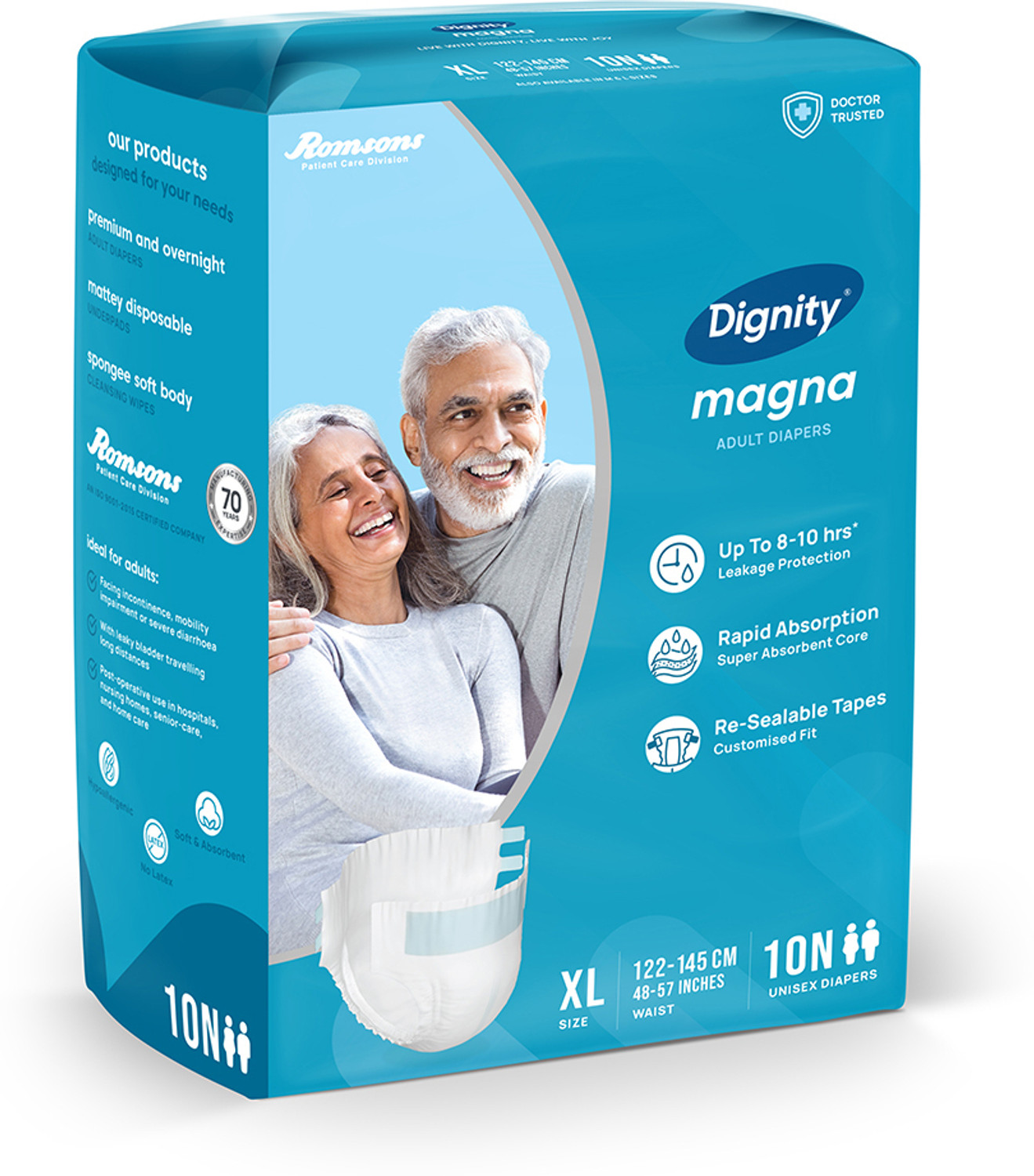 Image of DIGNITY Magna Tape Style Adult Diapers - XL