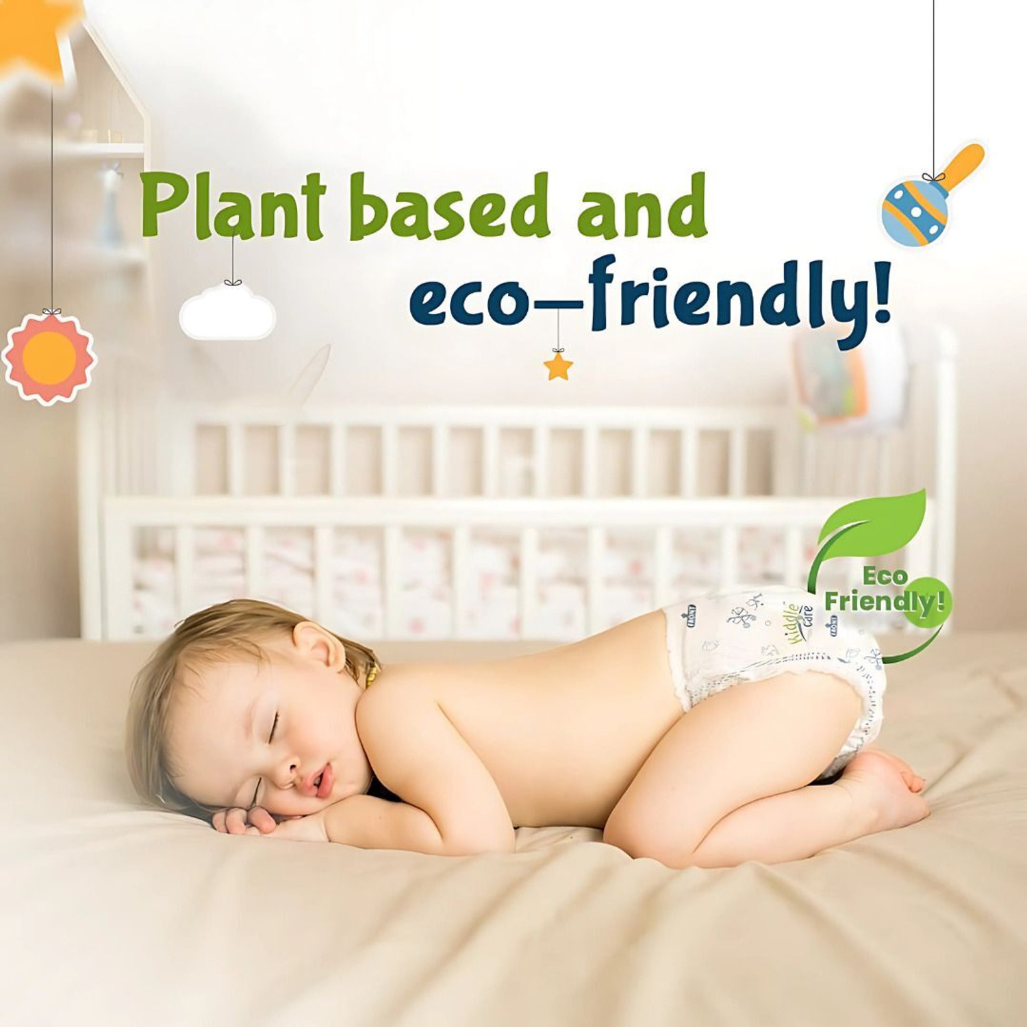 Image of Kiddle Care Easy Comfort Baby Diaper Pants | New Born /Extra Small (NB) | 2-5 Kg | Pack of 2 - New Born