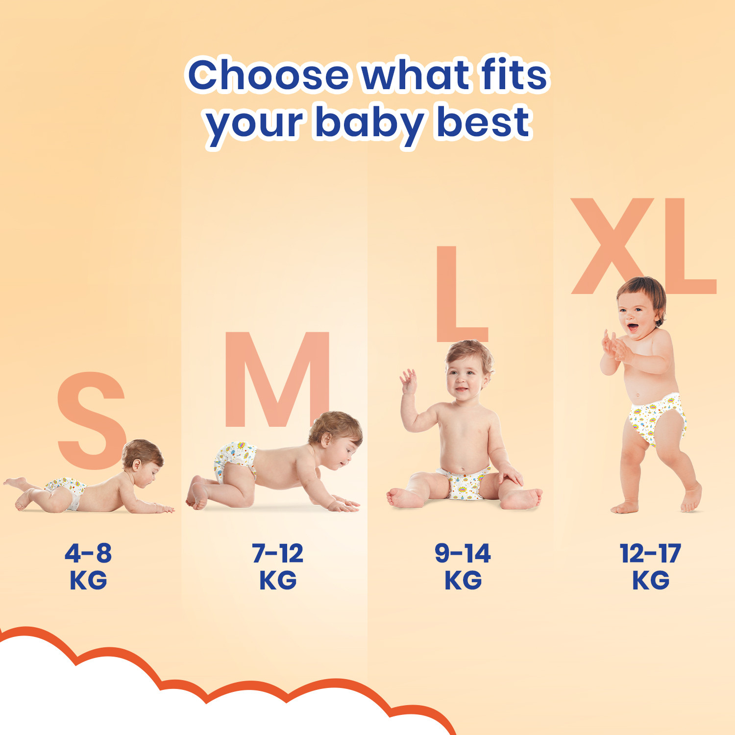 Image of Super Cute's Premium Baby Diapers, Soft and Rash Free, Overnight Leakage Protection - M