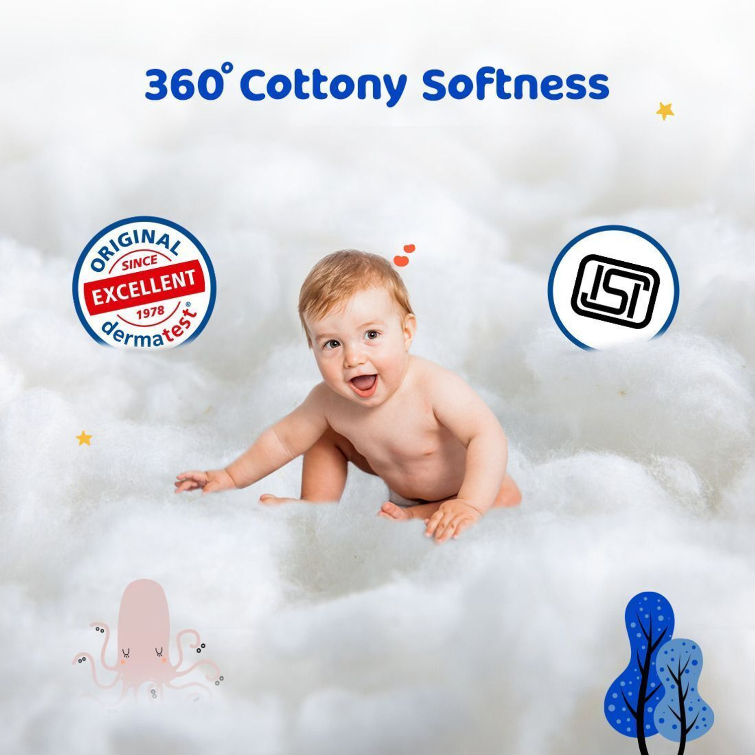 Image of BUMTUM Baby Diaper Pants, Double Layer Leakage Protection Infused with Aloe Vera Pant Diapers - New Born