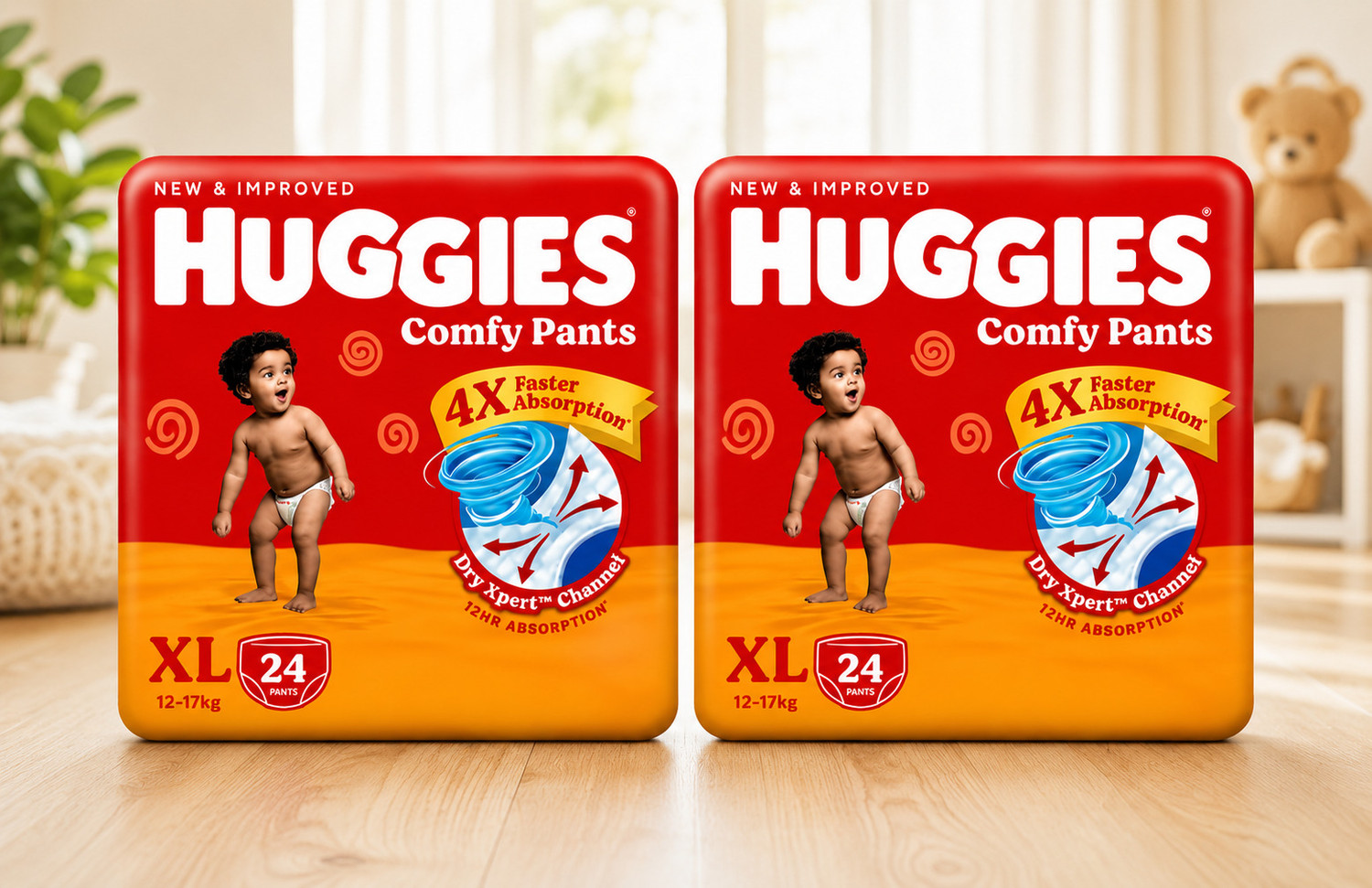 Image of Huggies Comfy Pants Double Jumbo Saver Combo Pack Pant Diapers - XL
