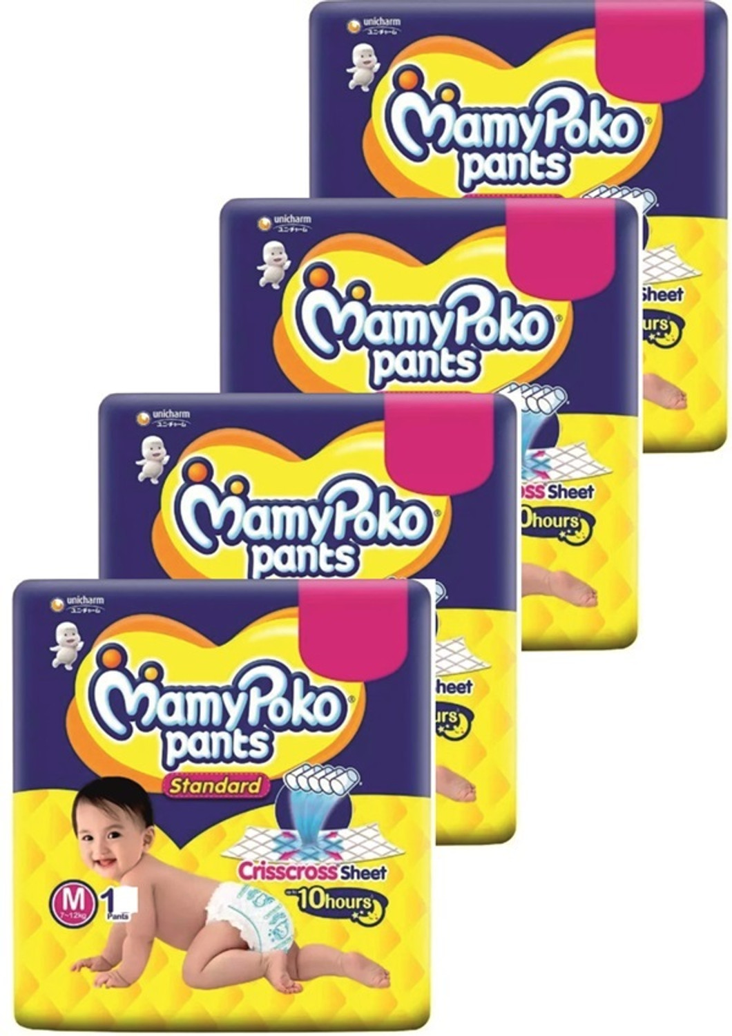 Image of MamyPoko Pants Standard Diapers, M 4 Pant Diapers - M