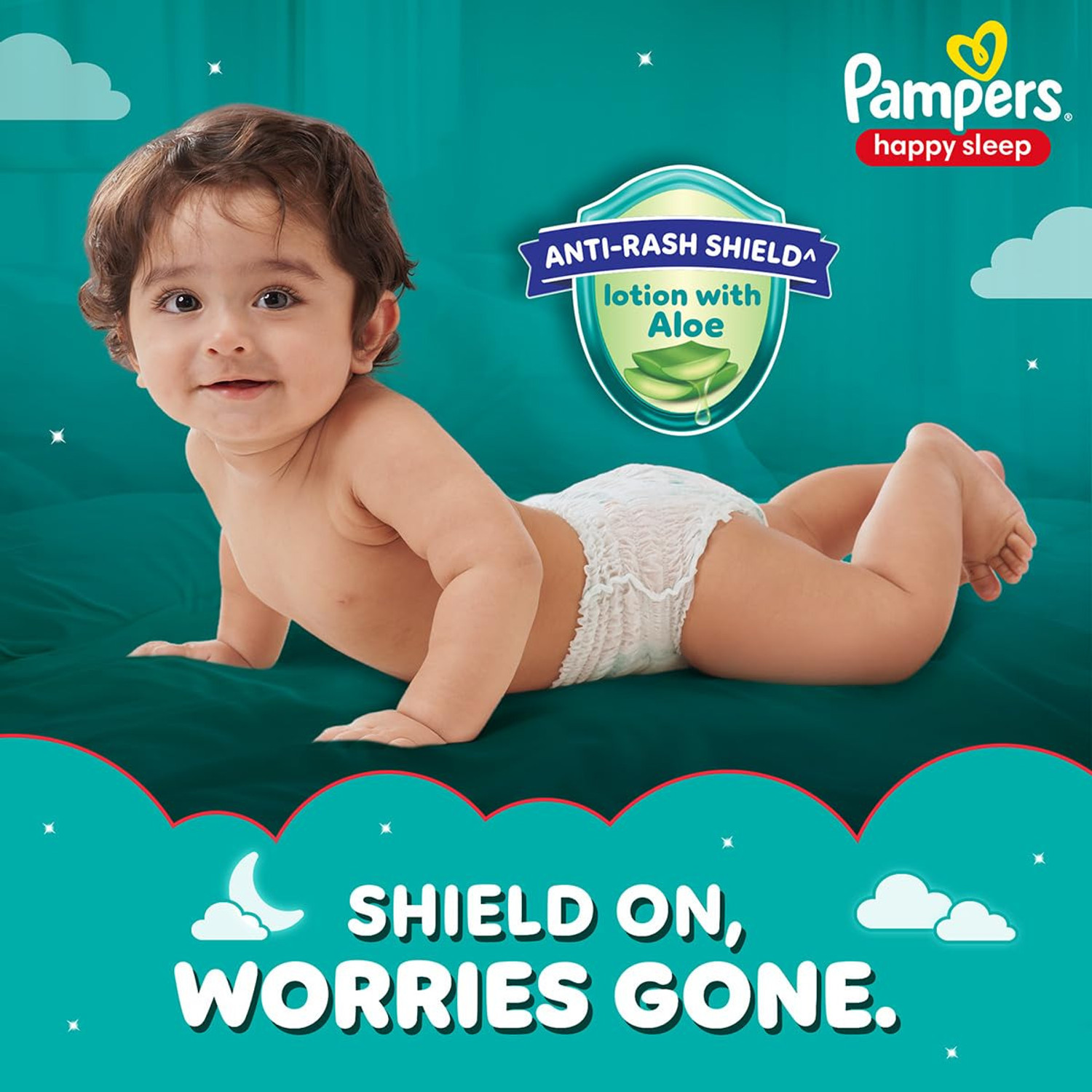 Image of Pampers Happy Sleep Pant Style Baby Diaper Size large Pant Diapers - L