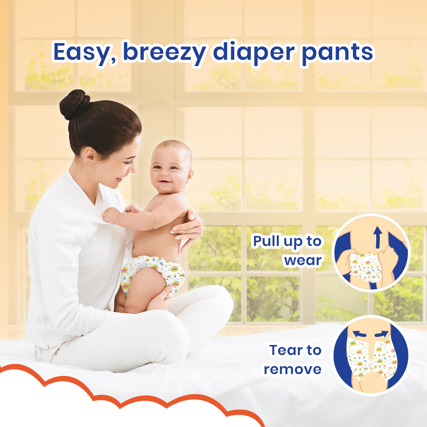 Image of Super Cute's Premium Baby Diapers, Soft and Rash Free, Overnight Leakage Protection - M