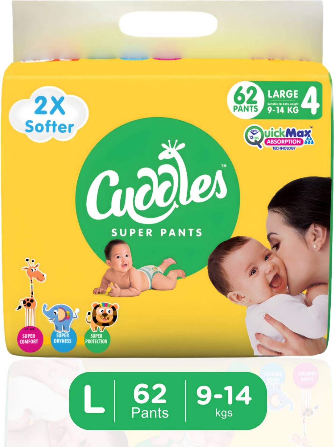Cuddles - Super Pants Baby Diaper 2X Softer Super Dry Comfort Qui