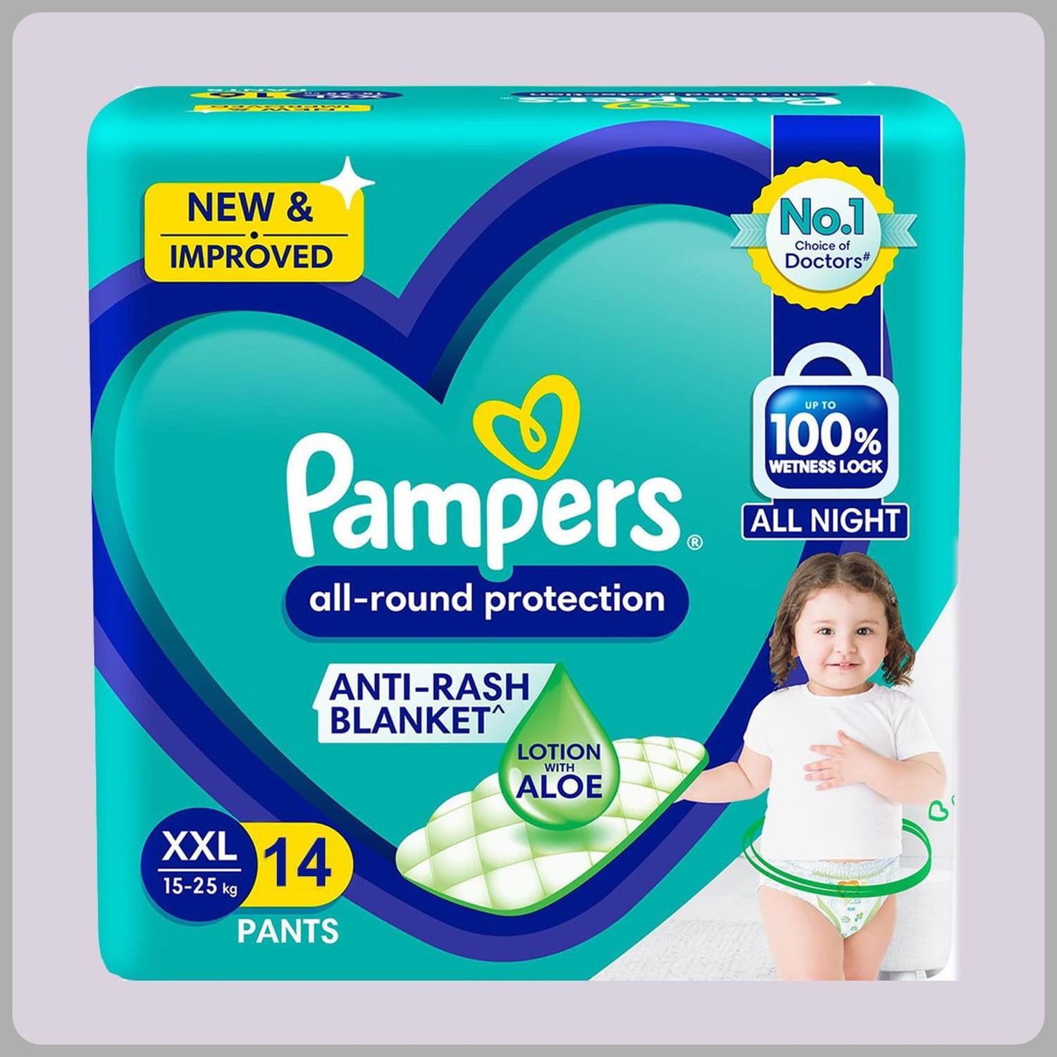 Image of Pampers Soft Baby Diapers XXL-Size(14Piece)-N655 Pant Diapers - XXL