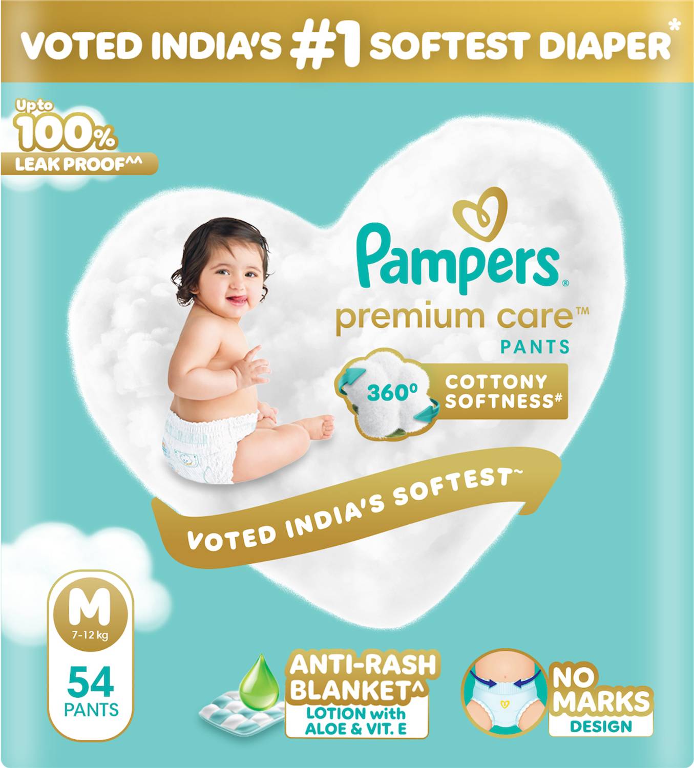 Pampers Premium Care Pant Diapers - M