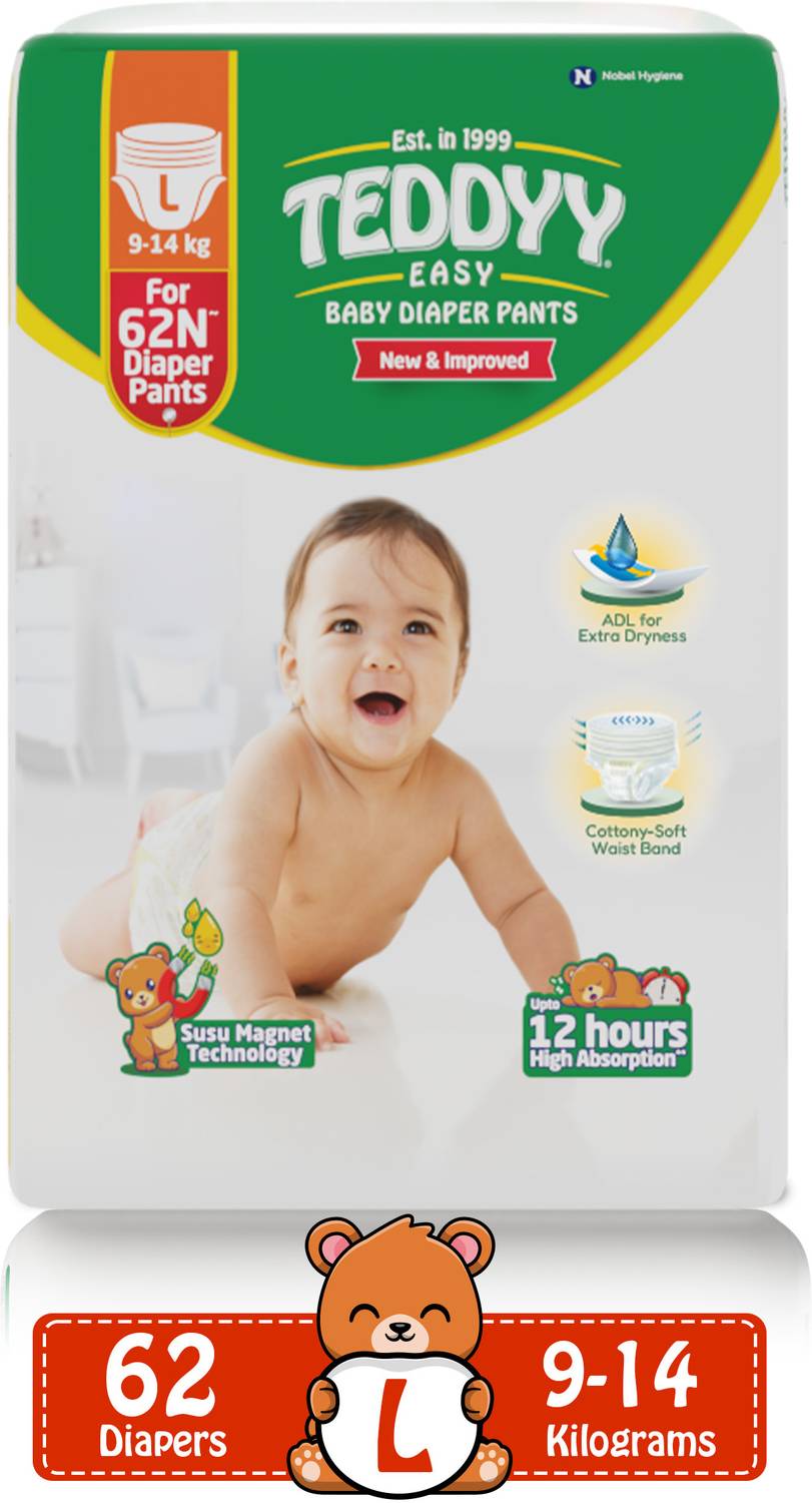 TEDDYY Easy Pant Diapers - L (62 Pieces) - Image 1