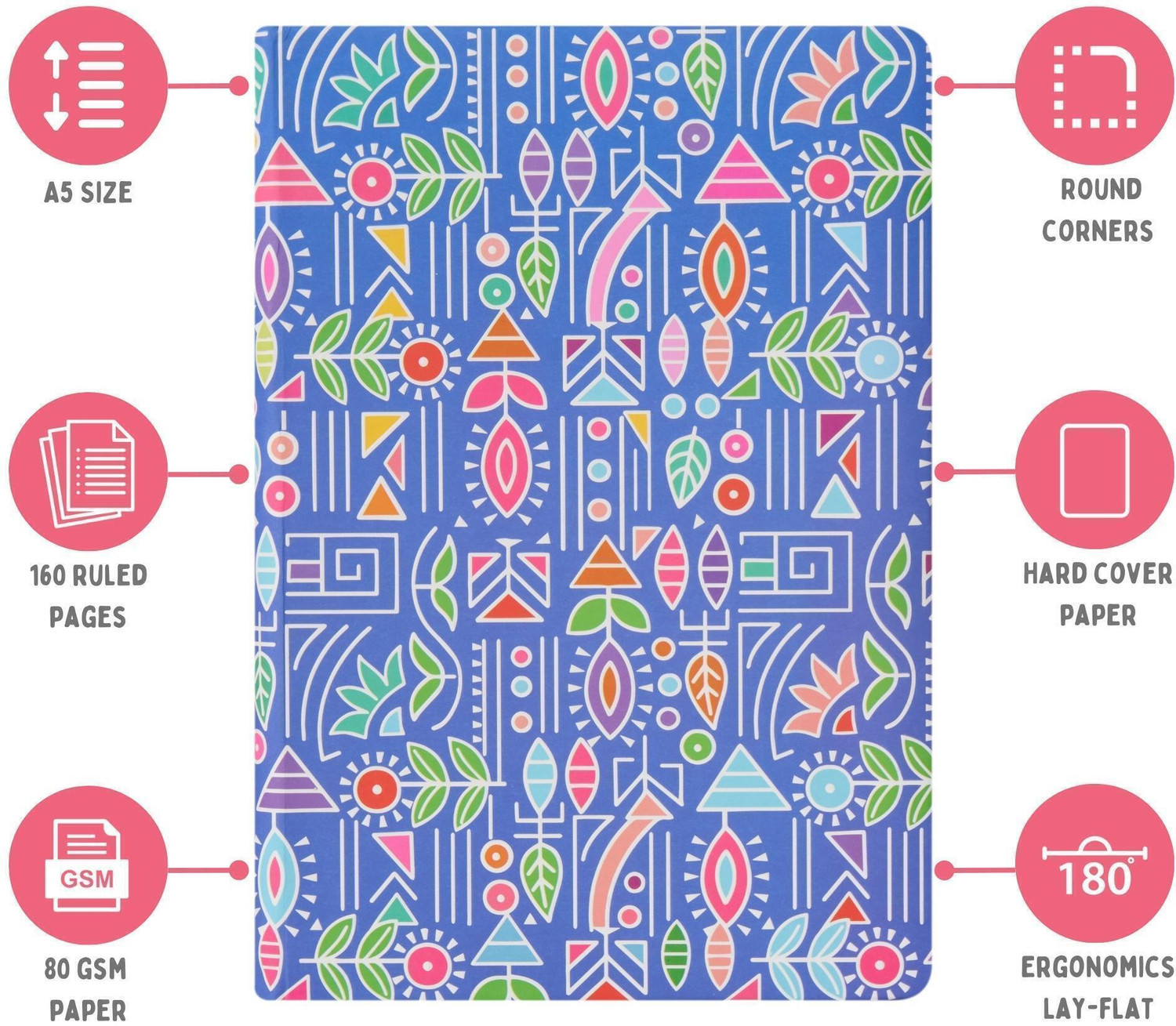 Image of Doodle Soft Foam Padded Undated A5 Notebook Ruled 160 Pages