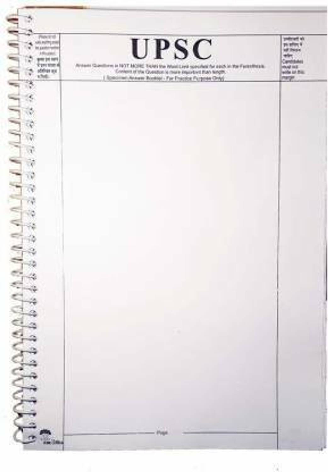 scruton upsc A4 Notebook Spiral Mains Answer Writing exam practice Booklet 70gsm quality(multicolor,) 300 Pages